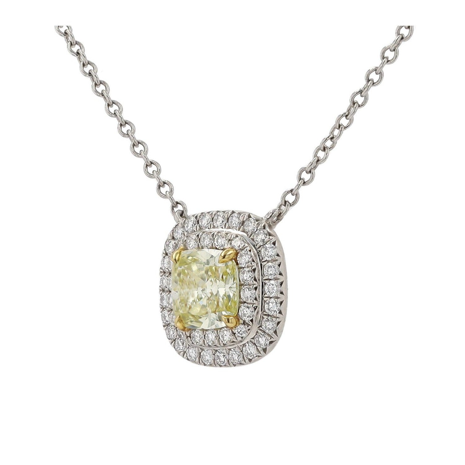 Tiffany & Co. Soleste Fancy Intense Yellow Diamond Pendant Necklace