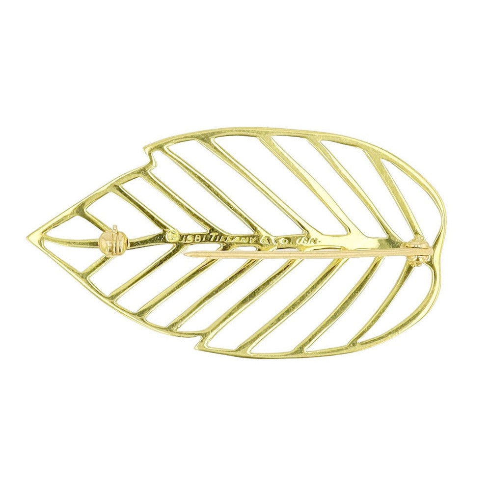 Tiffany & Co. Vintage 1980s Monstera Leaf Pin