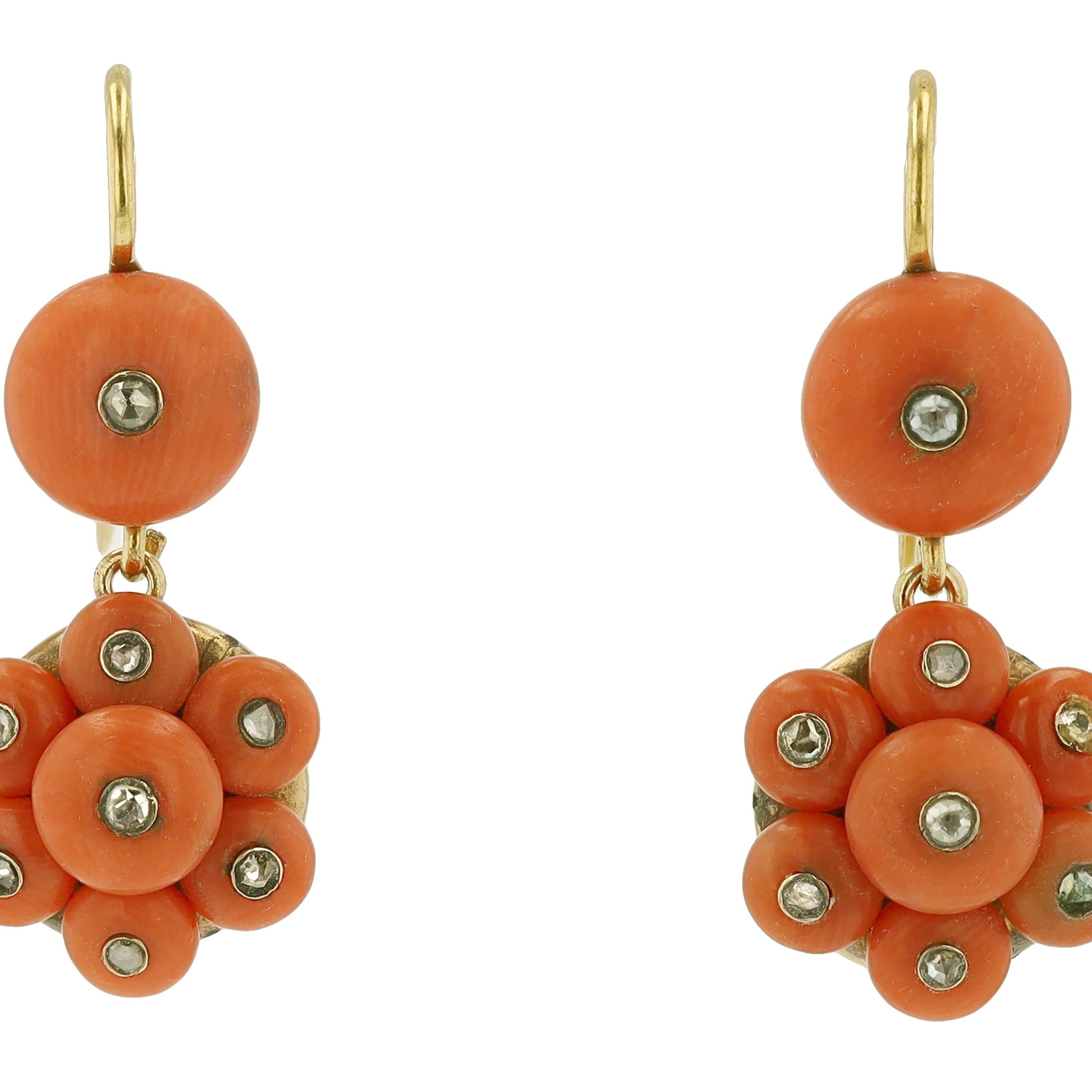Antique Victorian Coral Earrings
