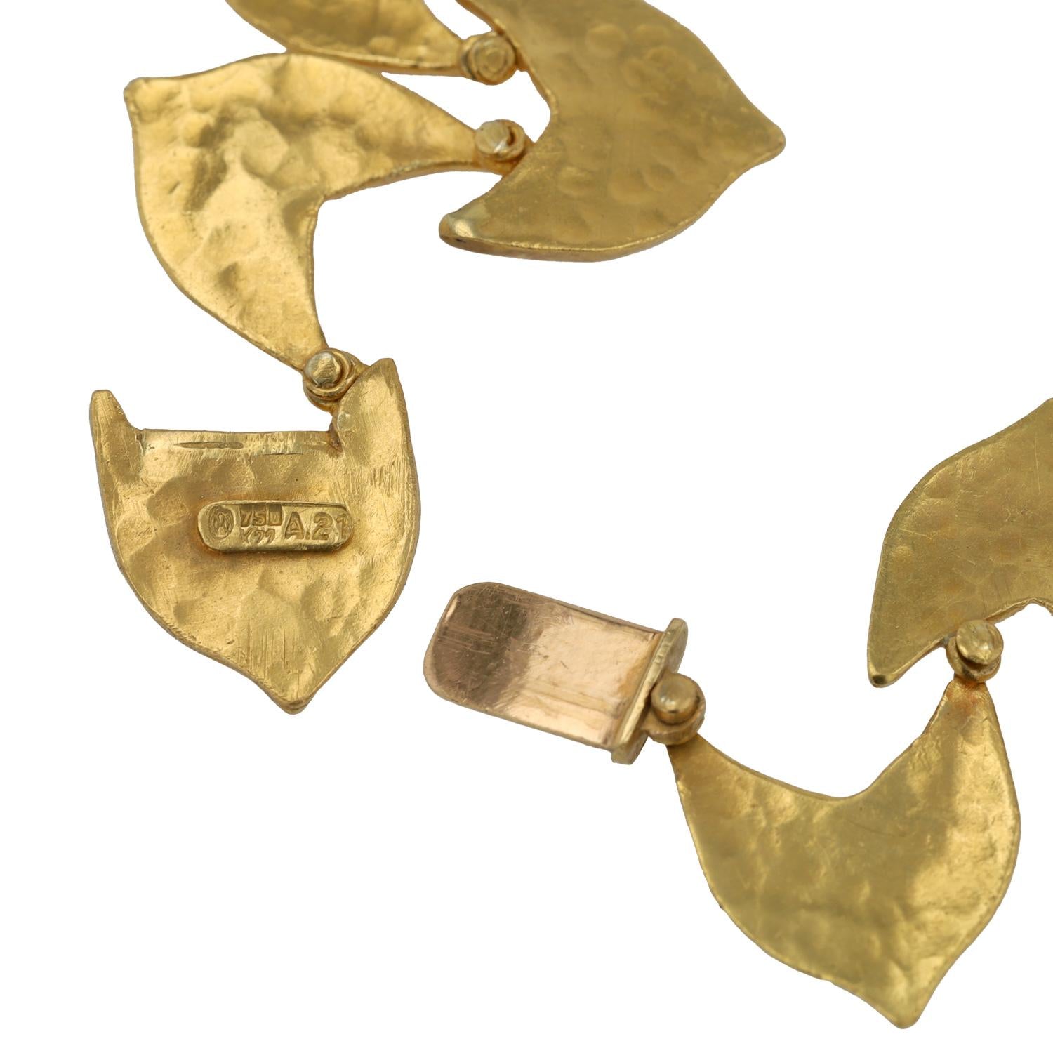 Awe Inspiring Vintage Ilias Lalaounis 22k Gold Ivy Leaf Necklace