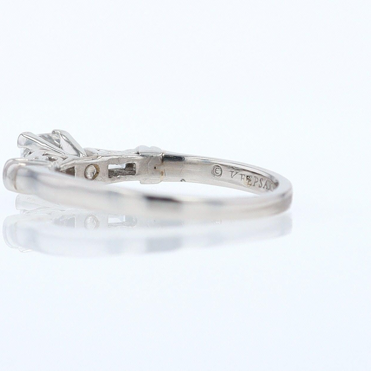 Vintage 1/2 Carat Petite Princess Cut Diamond Engagement Ring