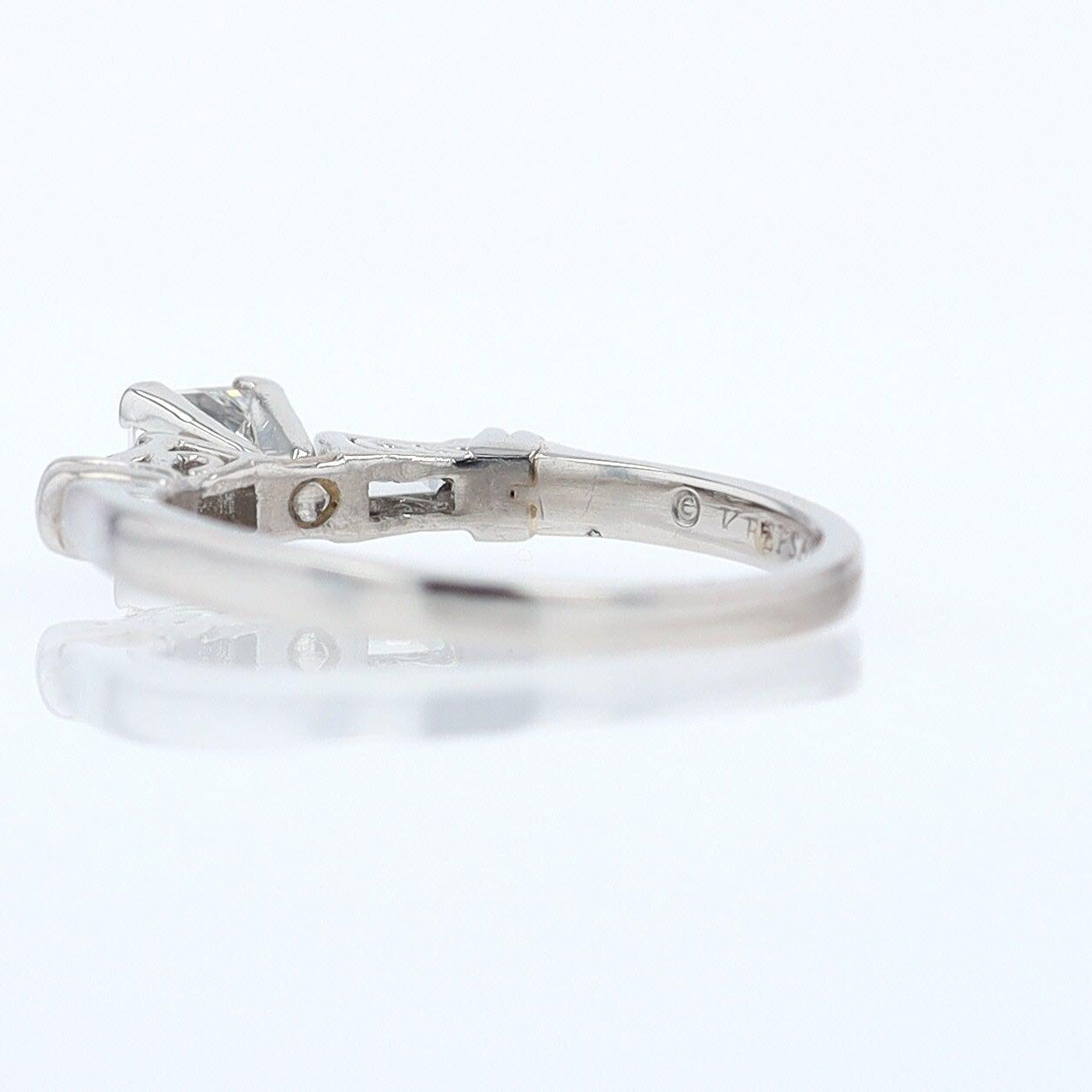 Vintage 1/2 Carat Petite Princess Cut Diamond Engagement Ring