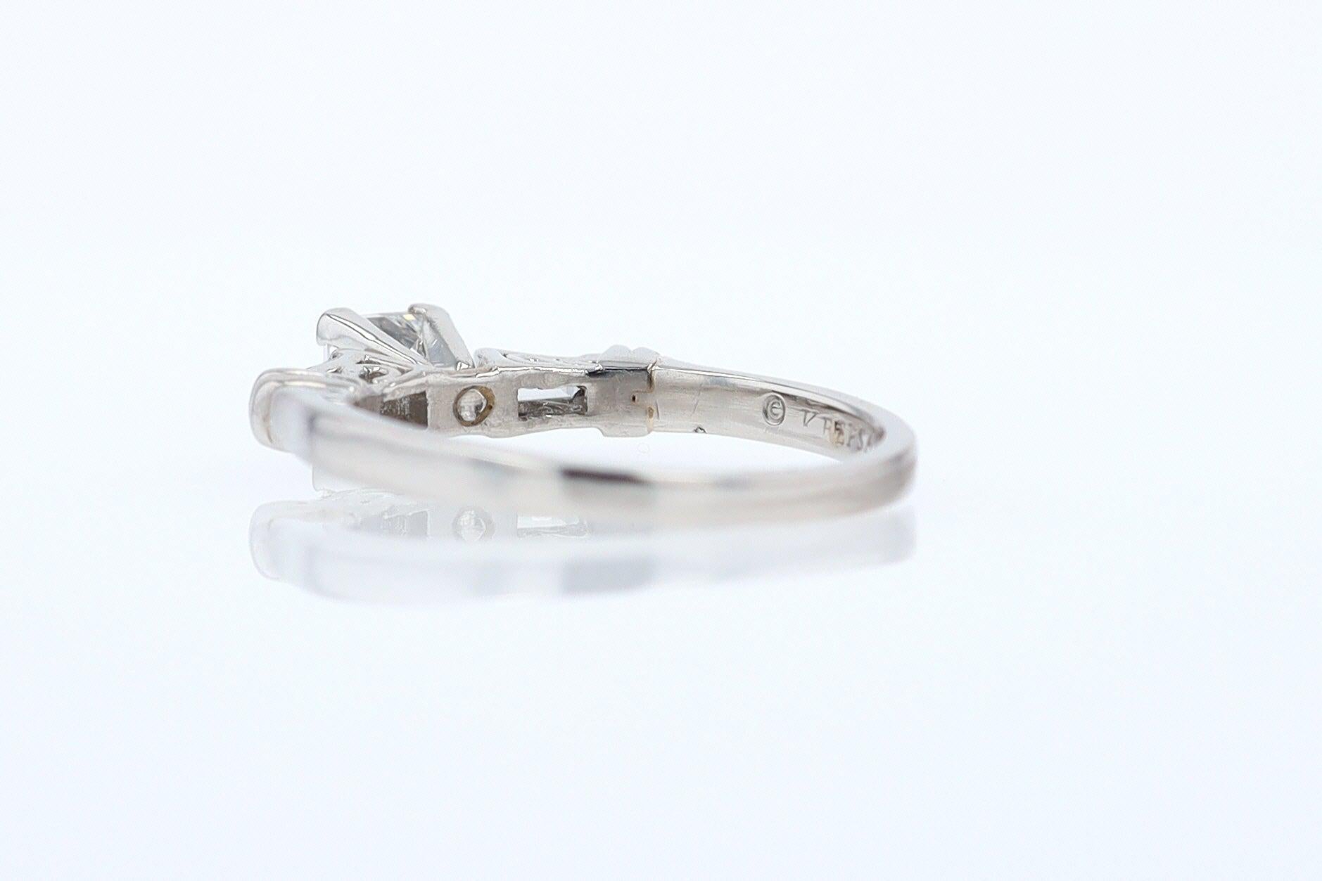 Vintage 1/2 Carat Petite Princess Cut Diamond Engagement Ring