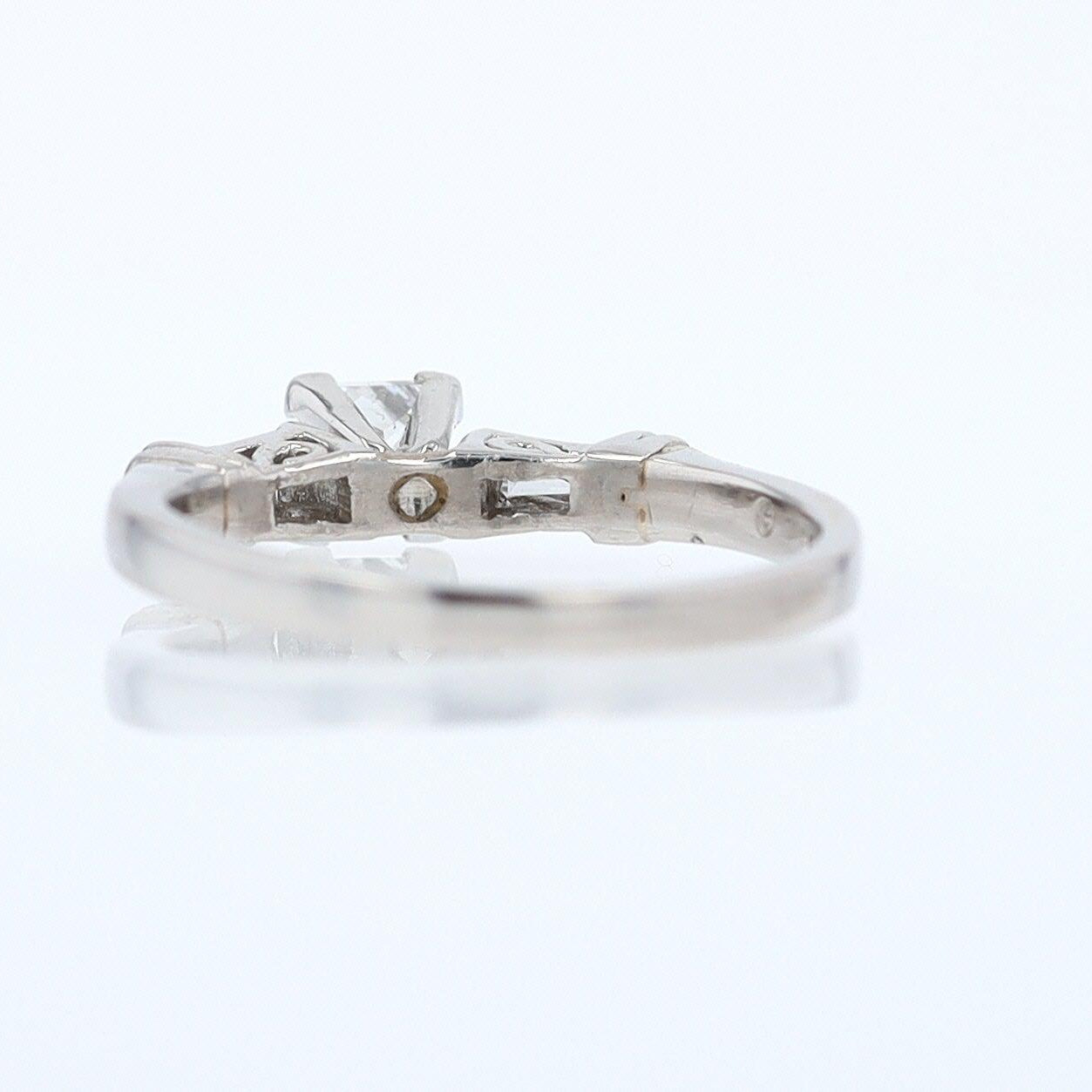 Vintage 1/2 Carat Petite Princess Cut Diamond Engagement Ring