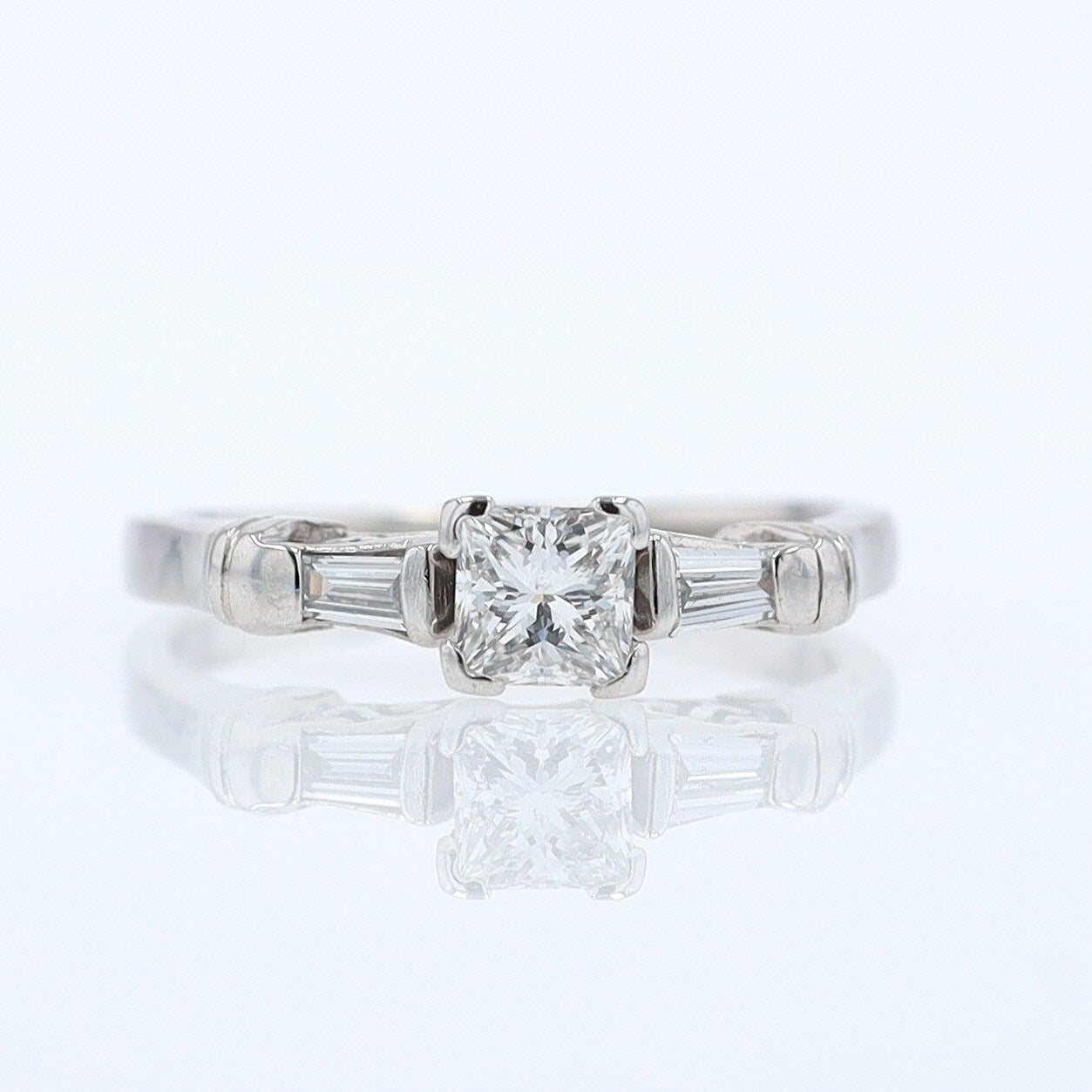 Vintage 1/2 Carat Petite Princess Cut Diamond Engagement Ring