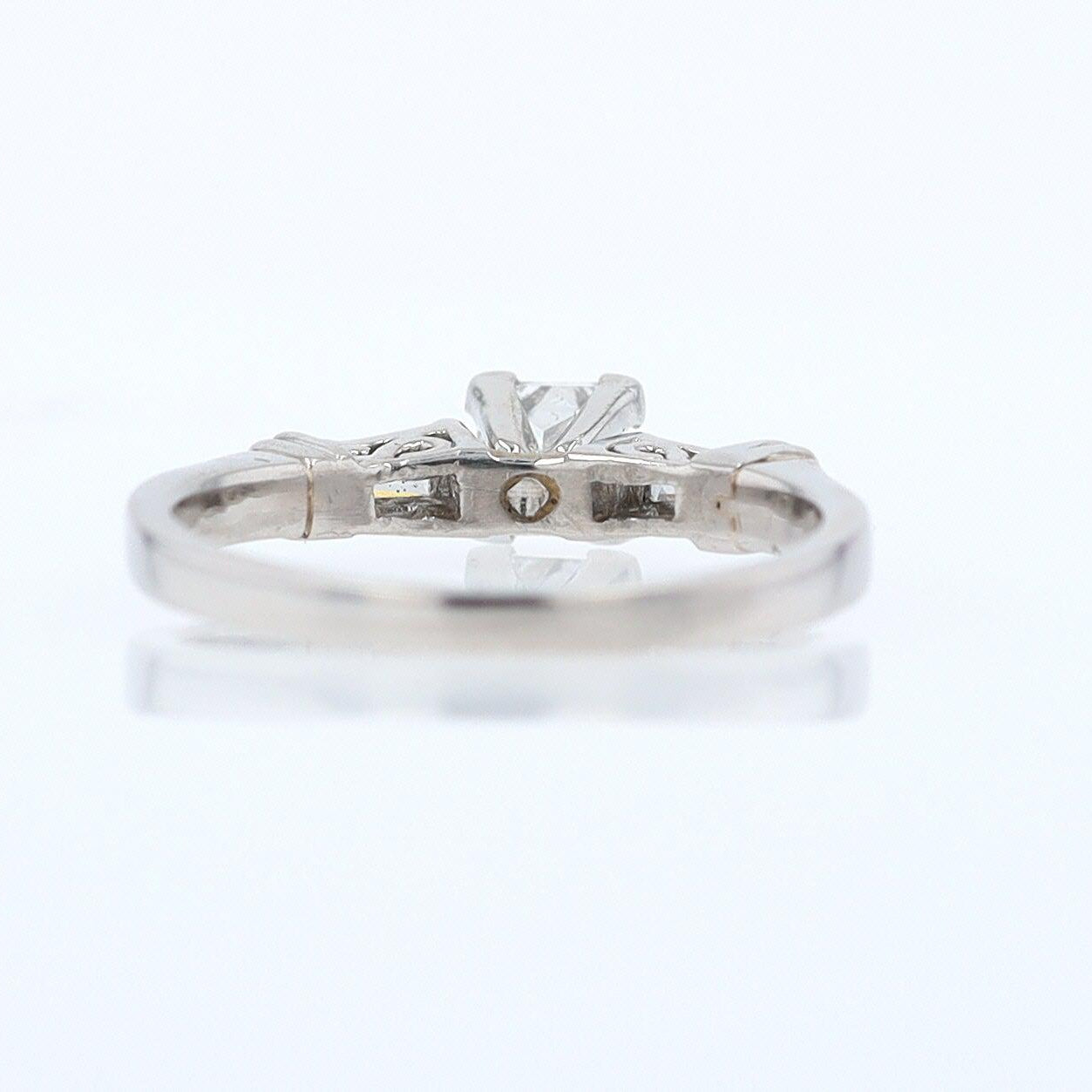 Vintage 1/2 Carat Petite Princess Cut Diamond Engagement Ring