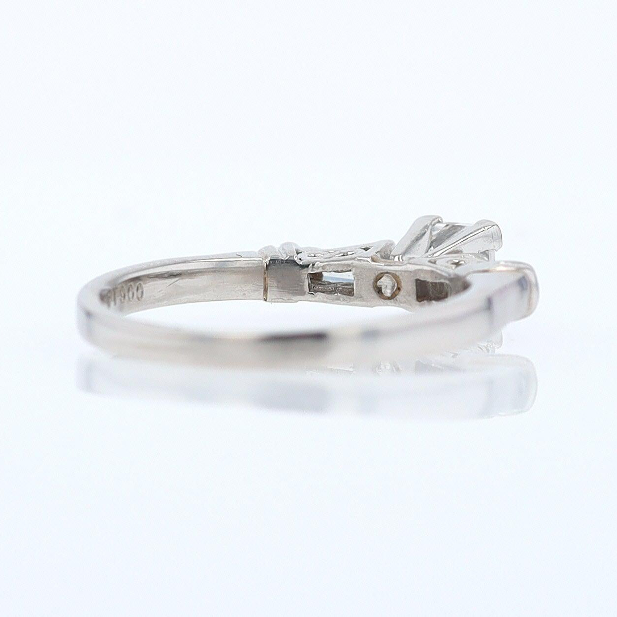 Vintage 1/2 Carat Petite Princess Cut Diamond Engagement Ring