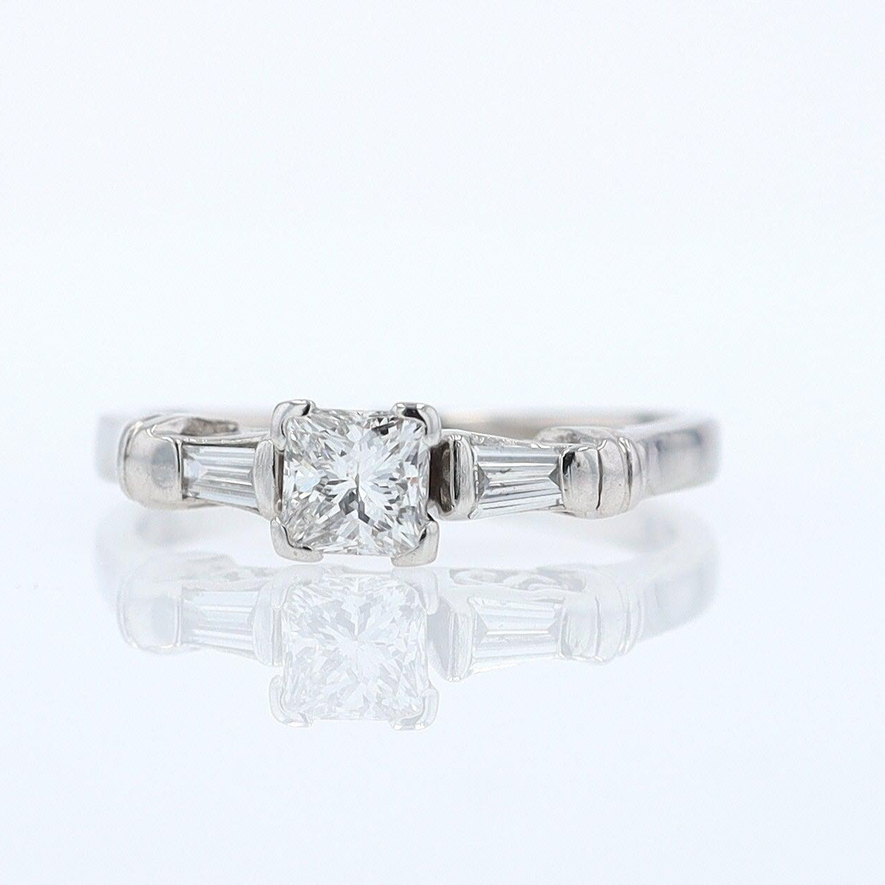 Vintage 1/2 Carat Petite Princess Cut Diamond Engagement Ring