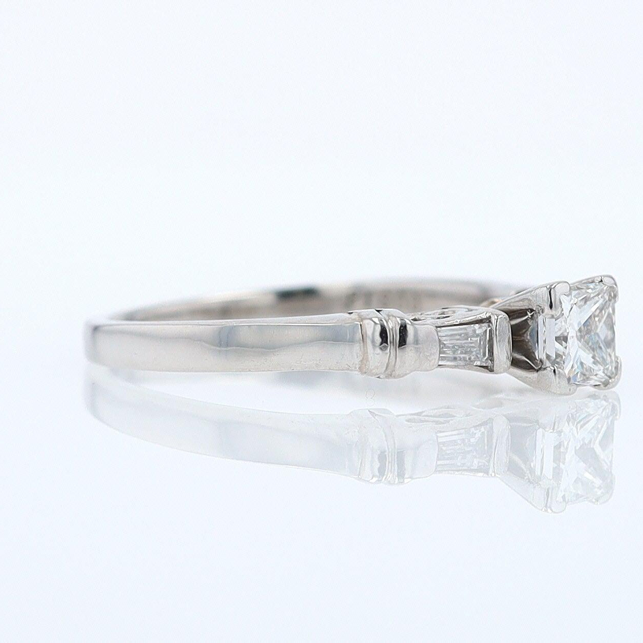 Vintage 1/2 Carat Petite Princess Cut Diamond Engagement Ring