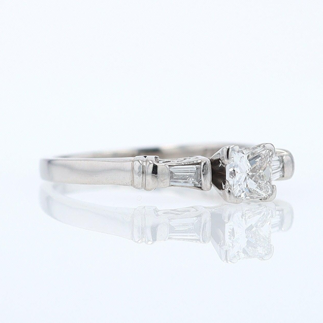 Vintage 1/2 Carat Petite Princess Cut Diamond Engagement Ring