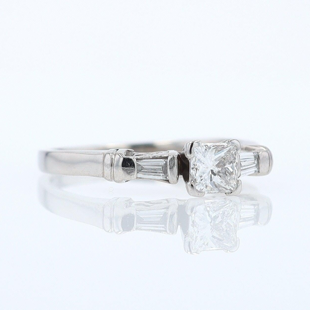 Vintage 1/2 Carat Petite Princess Cut Diamond Engagement Ring