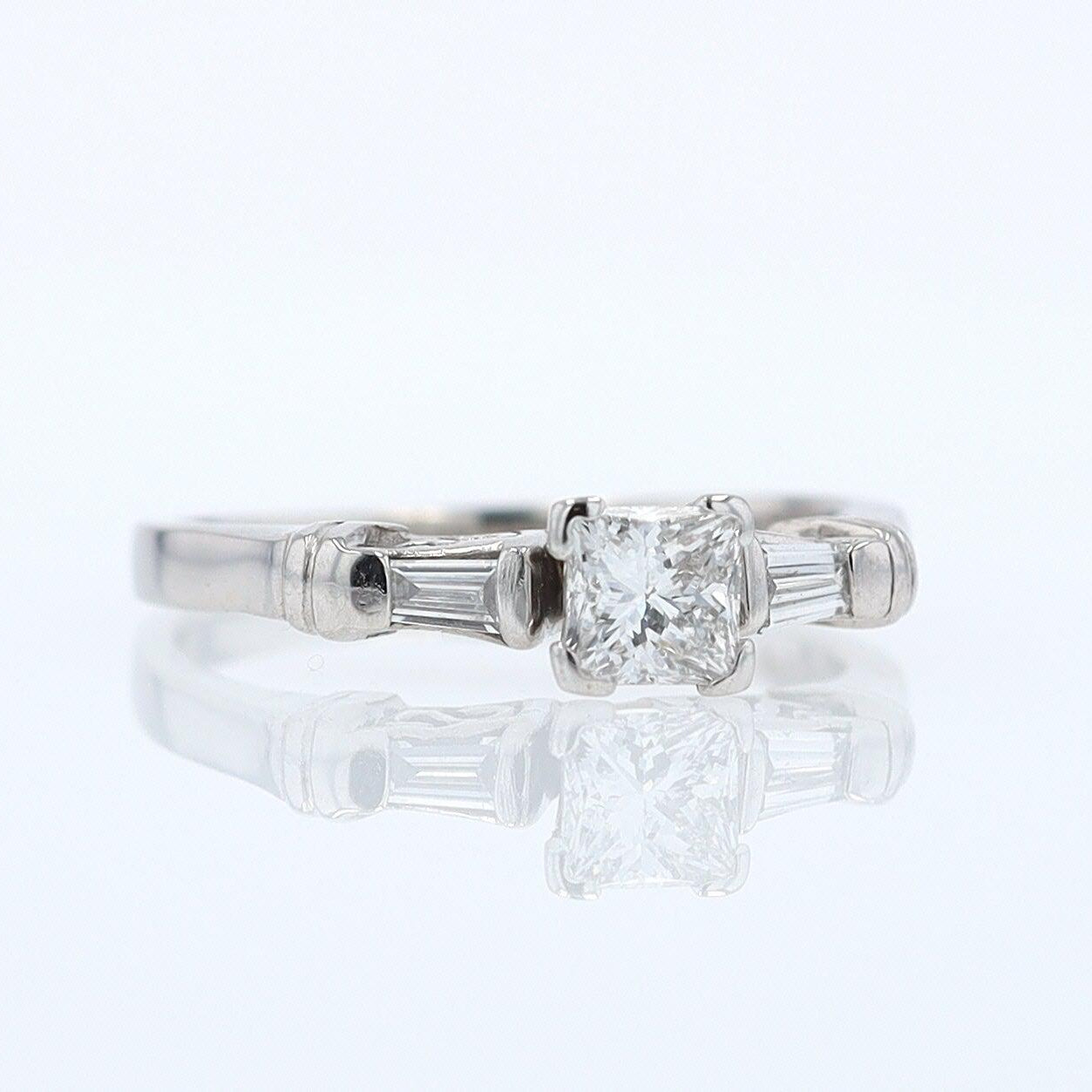 Vintage 1/2 Carat Petite Princess Cut Diamond Engagement Ring