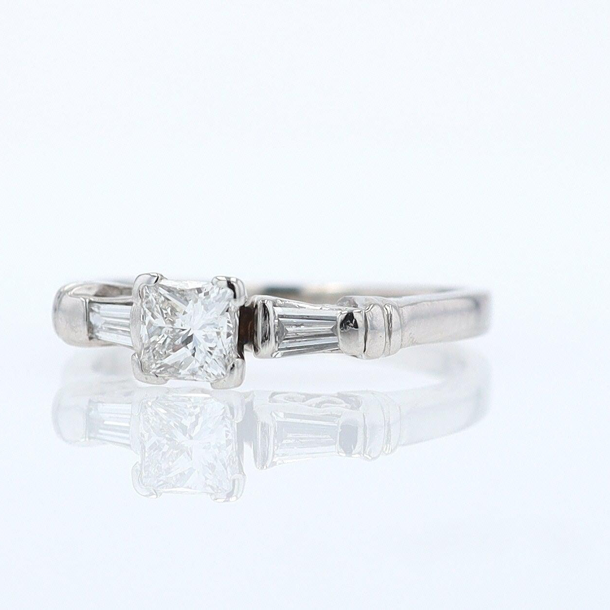 Vintage 1/2 Carat Petite Princess Cut Diamond Engagement Ring