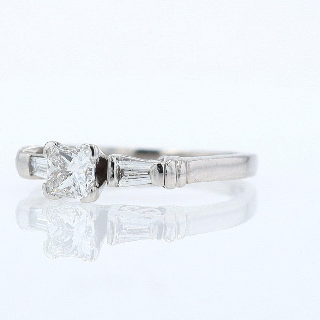 Vintage 1/2 Carat Petite Princess Cut Diamond Engagement Ring