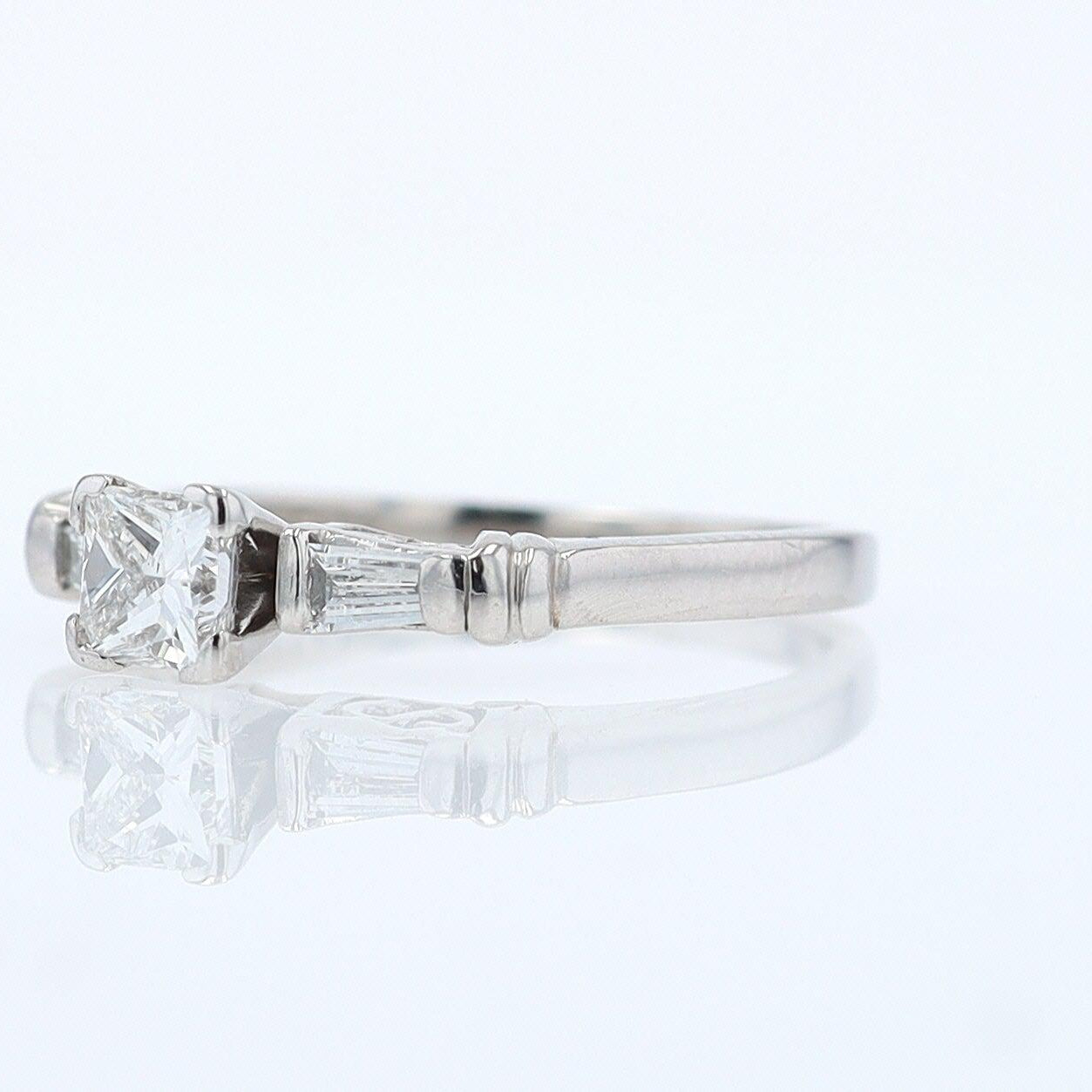 Vintage 1/2 Carat Petite Princess Cut Diamond Engagement Ring