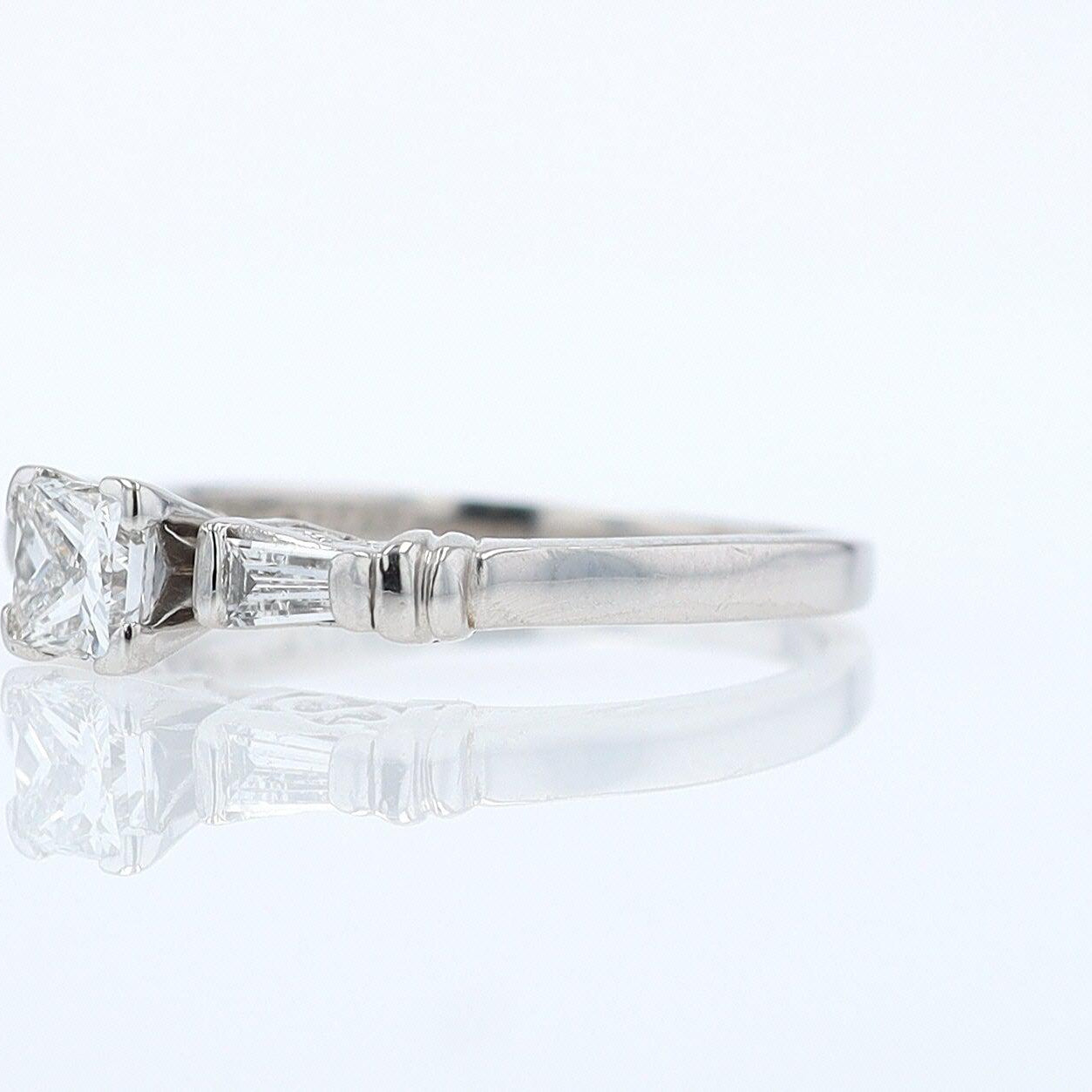 Vintage 1/2 Carat Petite Princess Cut Diamond Engagement Ring