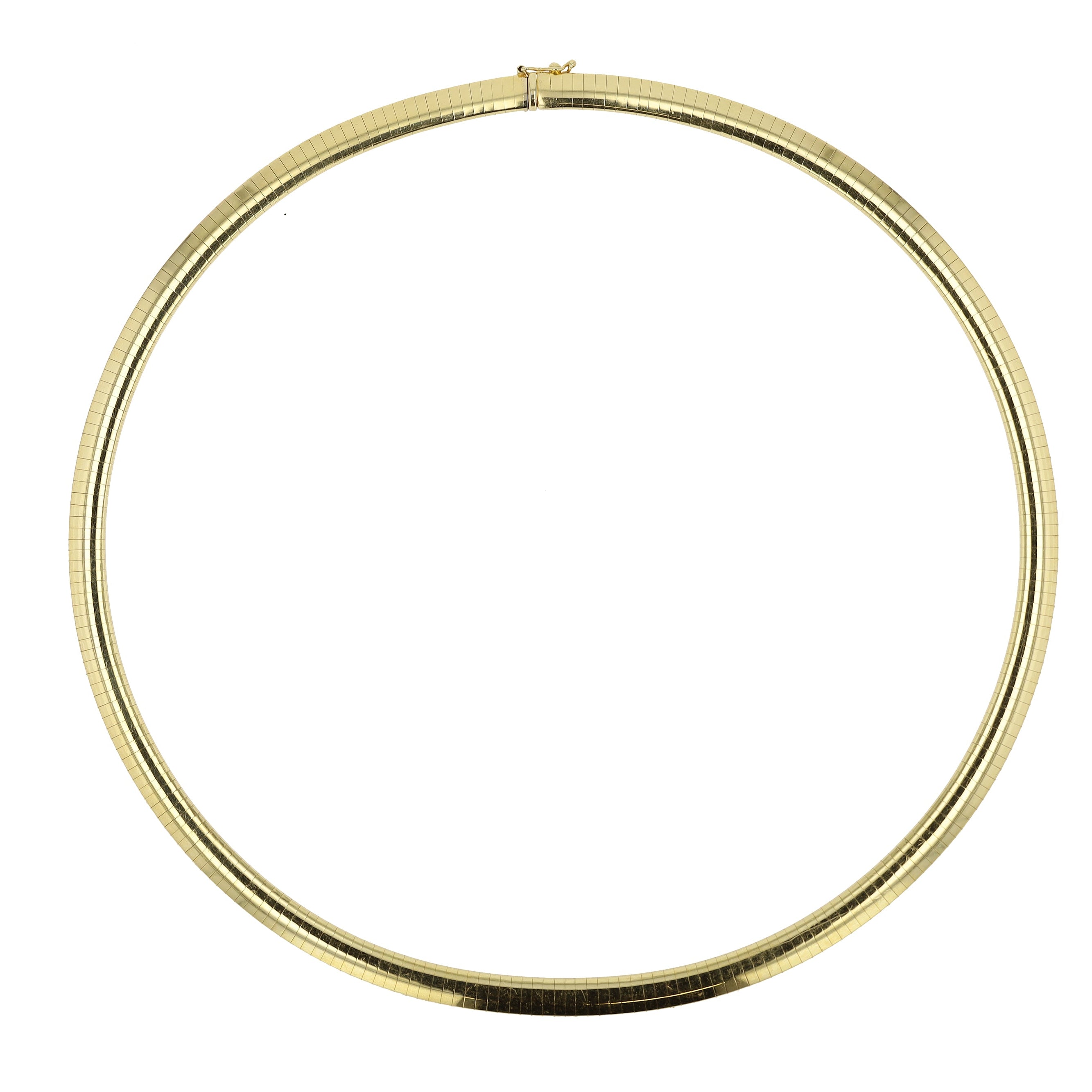 Vintage 14 Karat Yellow Gold Wide Omega Necklace