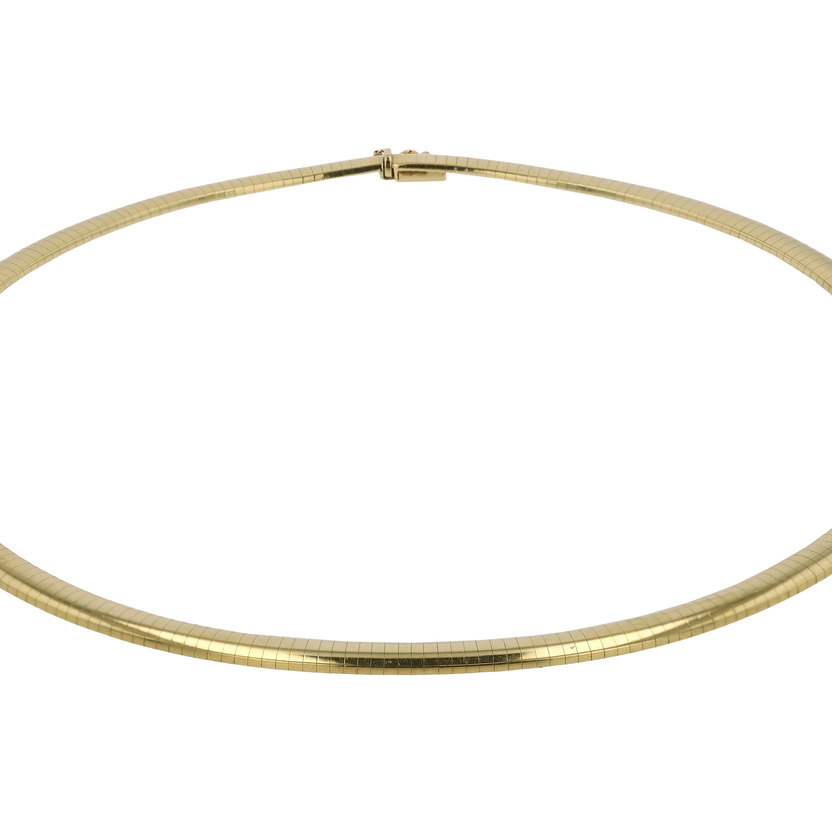 Vintage 14 Karat Yellow Gold Wide Omega Necklace