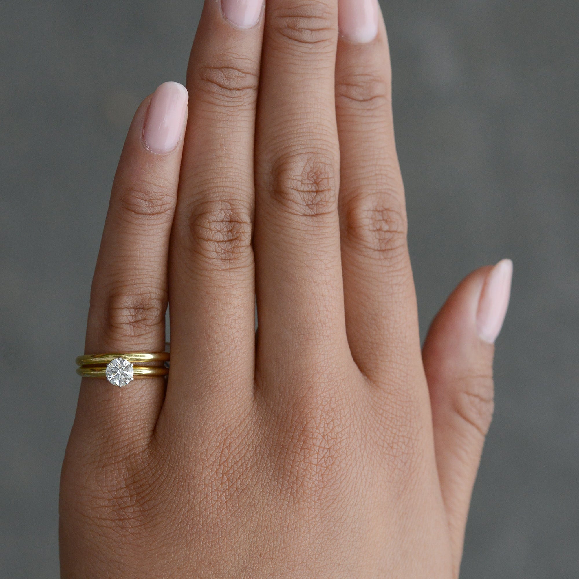 Vintage 18K Yellow Gold Tiffany & Co. Solitaire Diamond Wedding Set