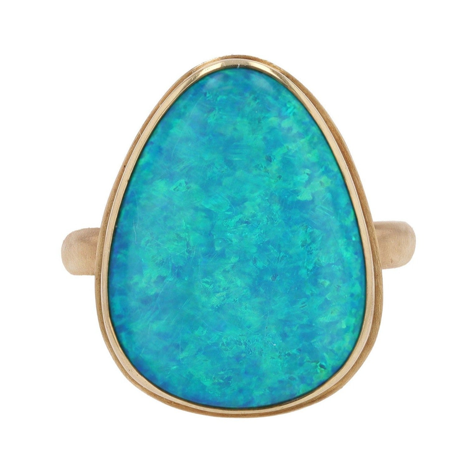 Vintage 1970s 10 Carat Australian Opal Ring
