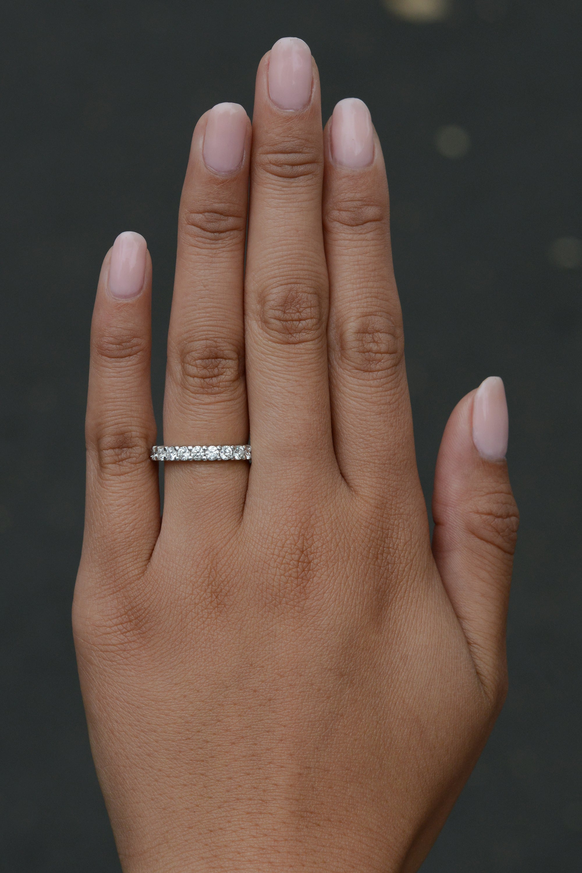 Vintage 1.71 Carat Diamond 18K Eternity Band