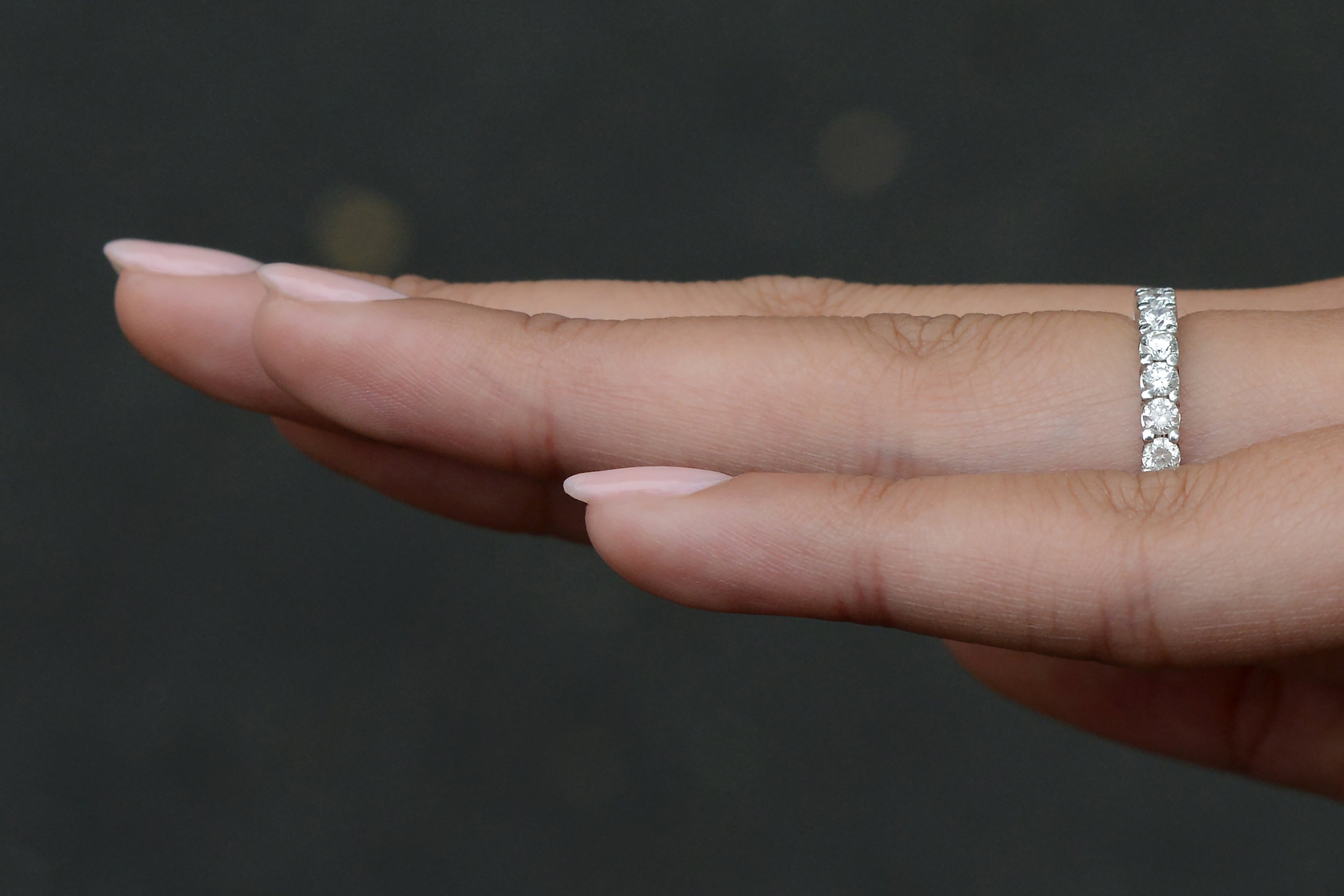 Vintage 1.71 Carat Diamond 18K Eternity Band