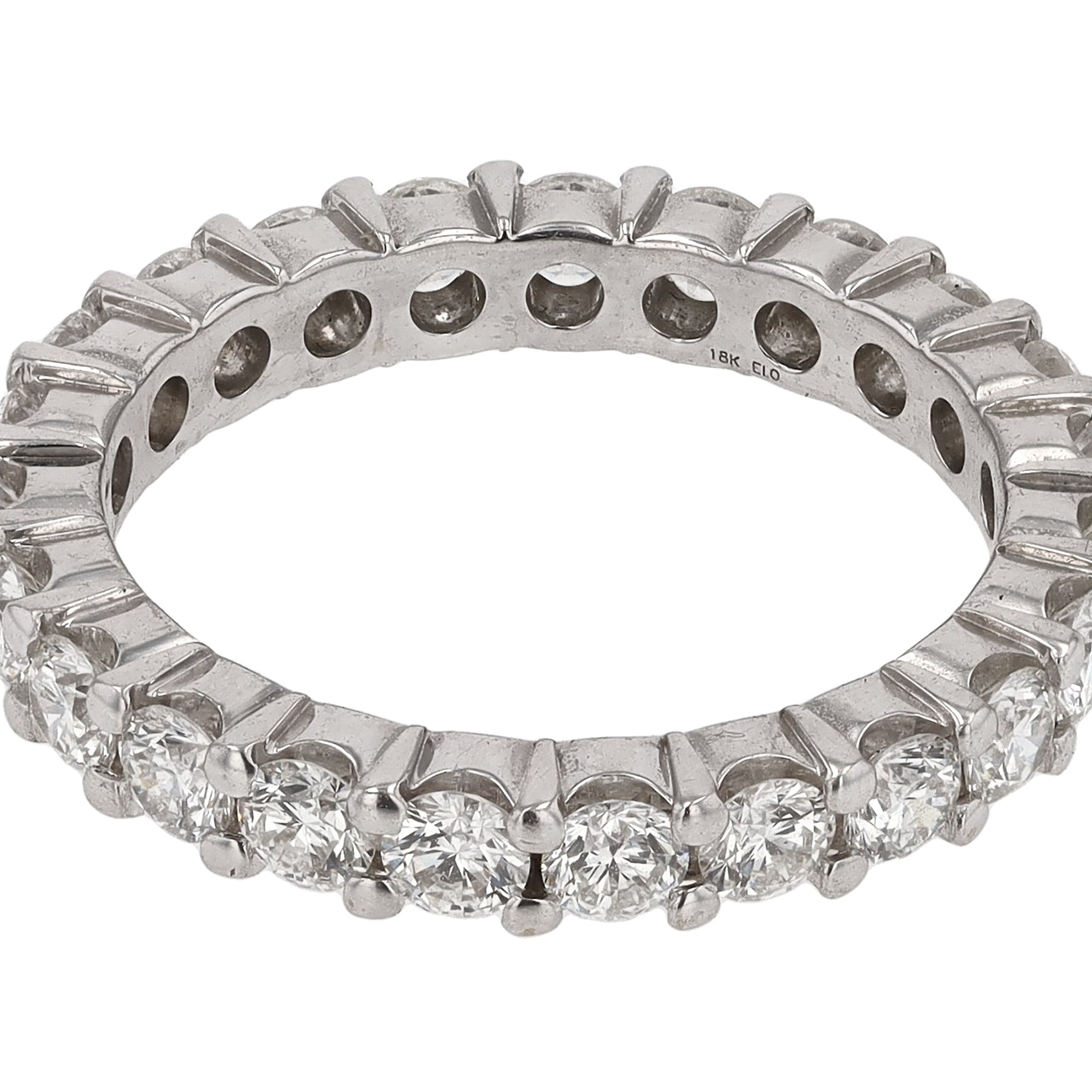 Vintage 1.71 Carat Diamond 18K Eternity Band