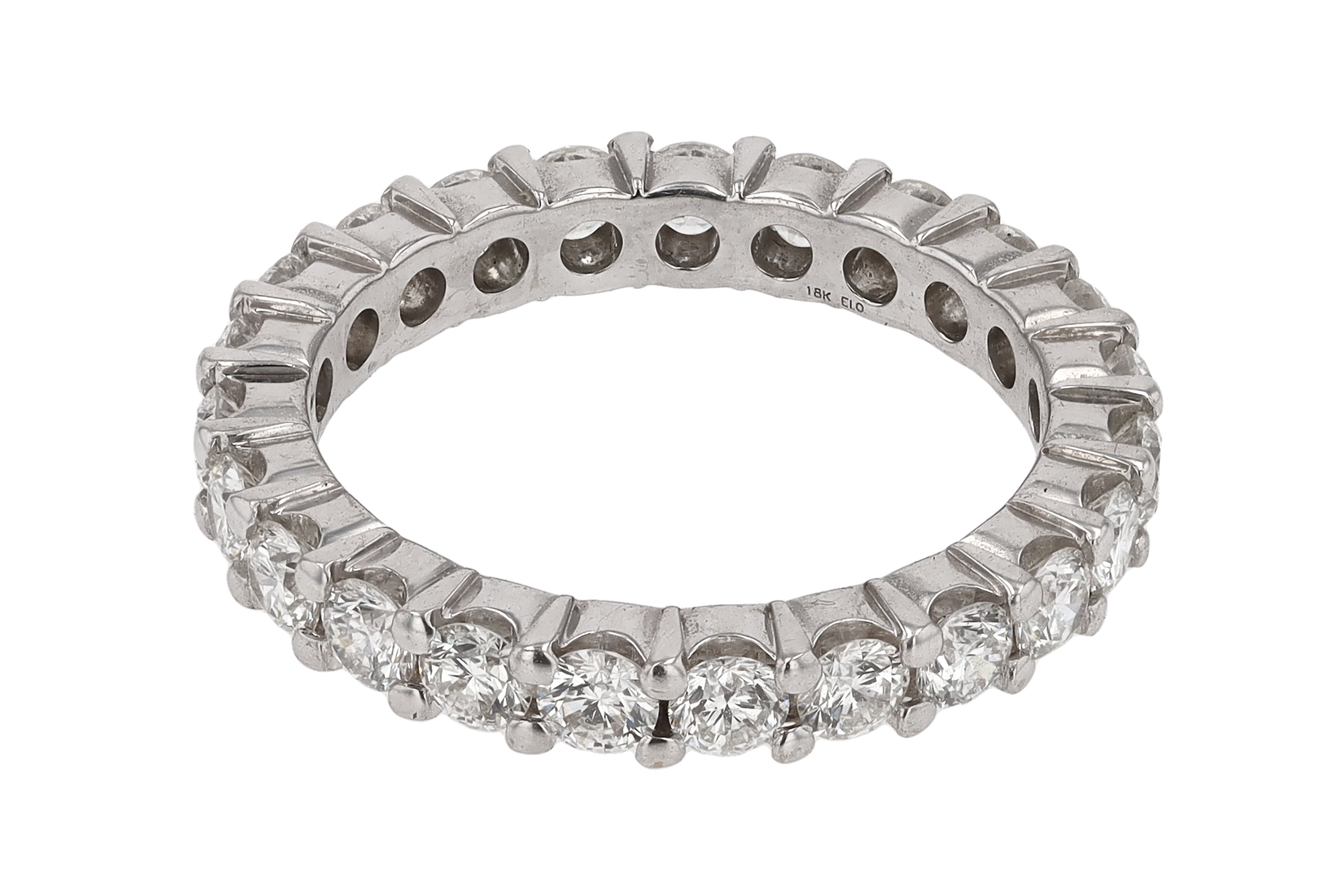 Vintage 1.71 Carat Diamond 18K Eternity Band