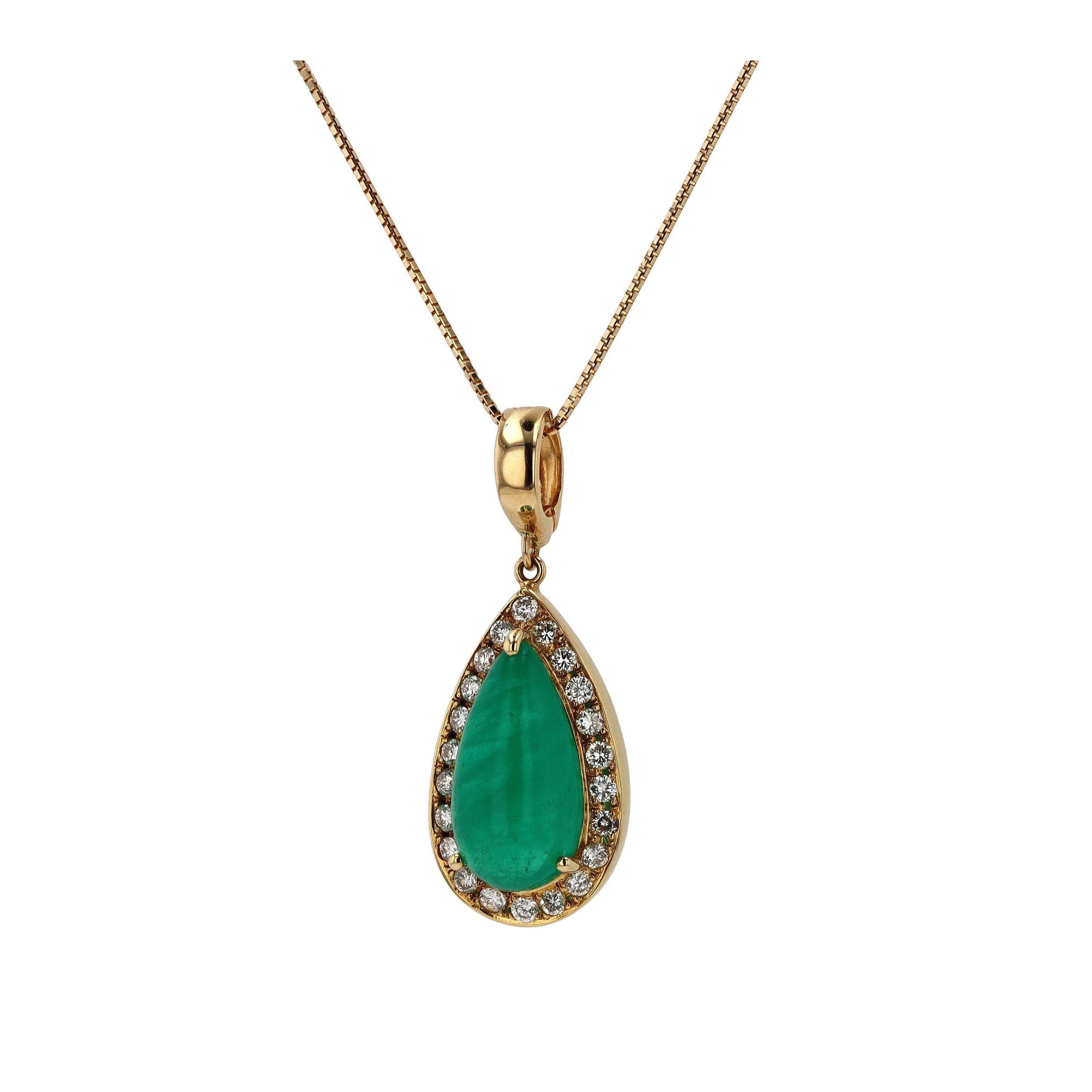 Vintage 5 Carat Emerald and Diamond Enhancer Necklace