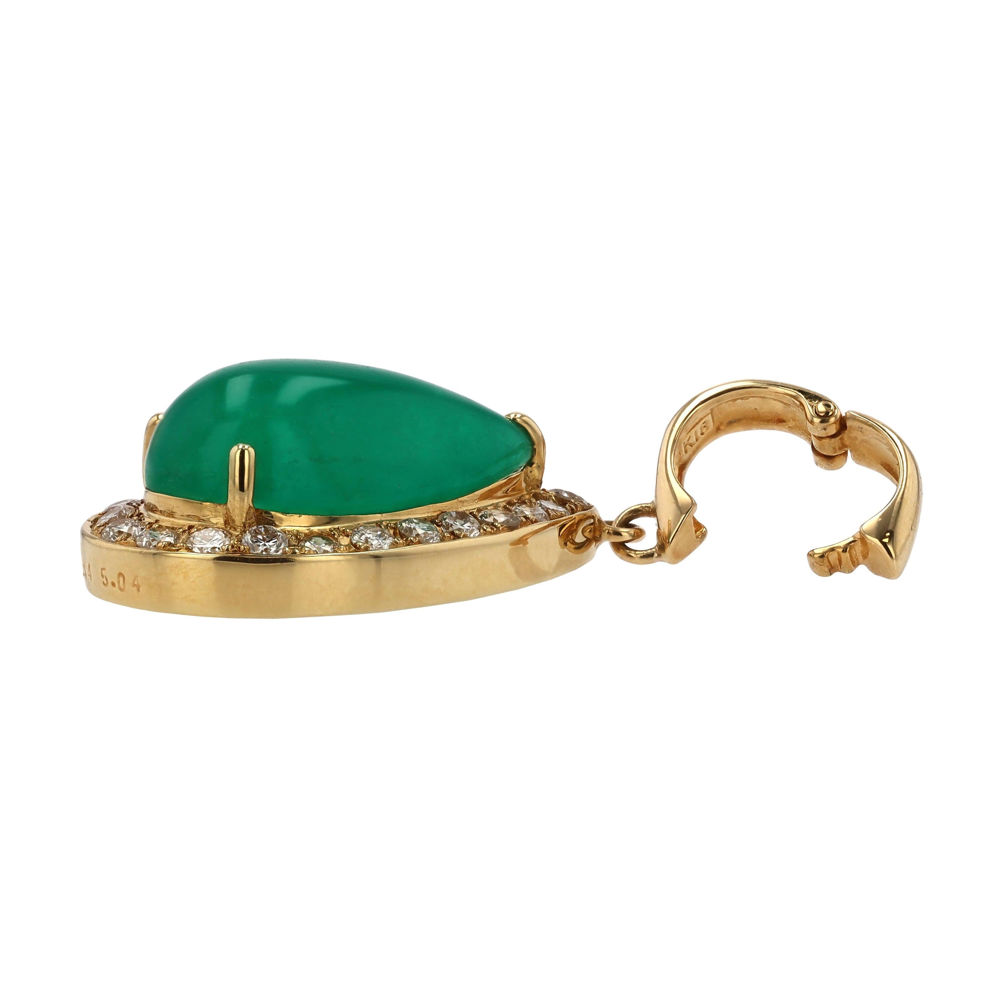 Vintage 5 Carat Emerald and Diamond Enhancer Necklace