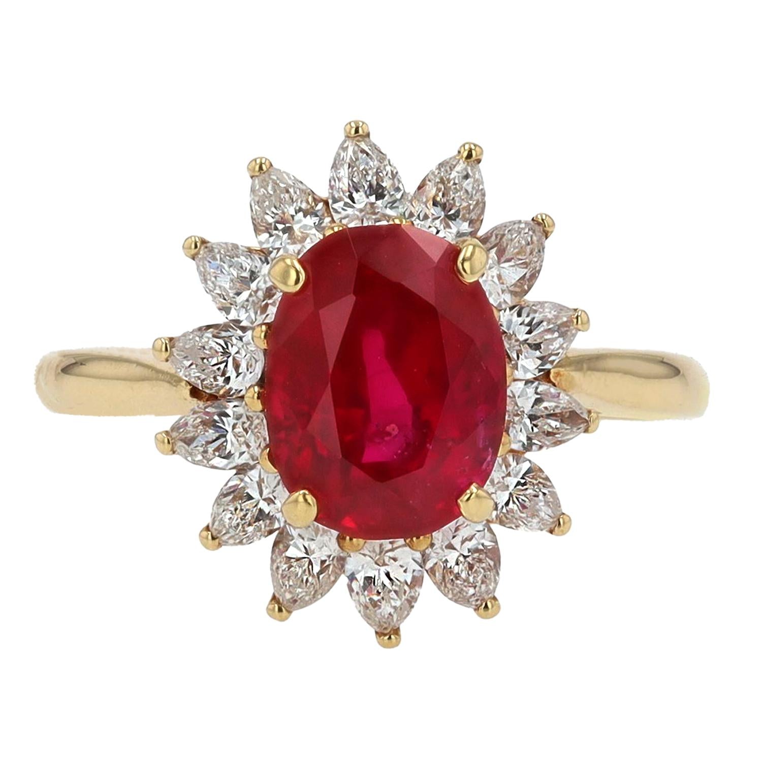 Vintage Tiffany & Co 3.20 Carat AGL Certified Burma Ruby Ring