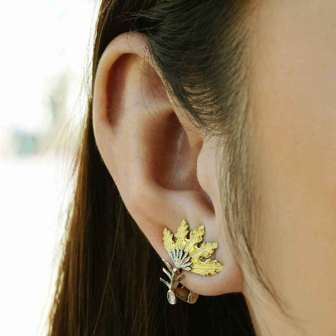 Buccellati Foglia Cardo Earrings