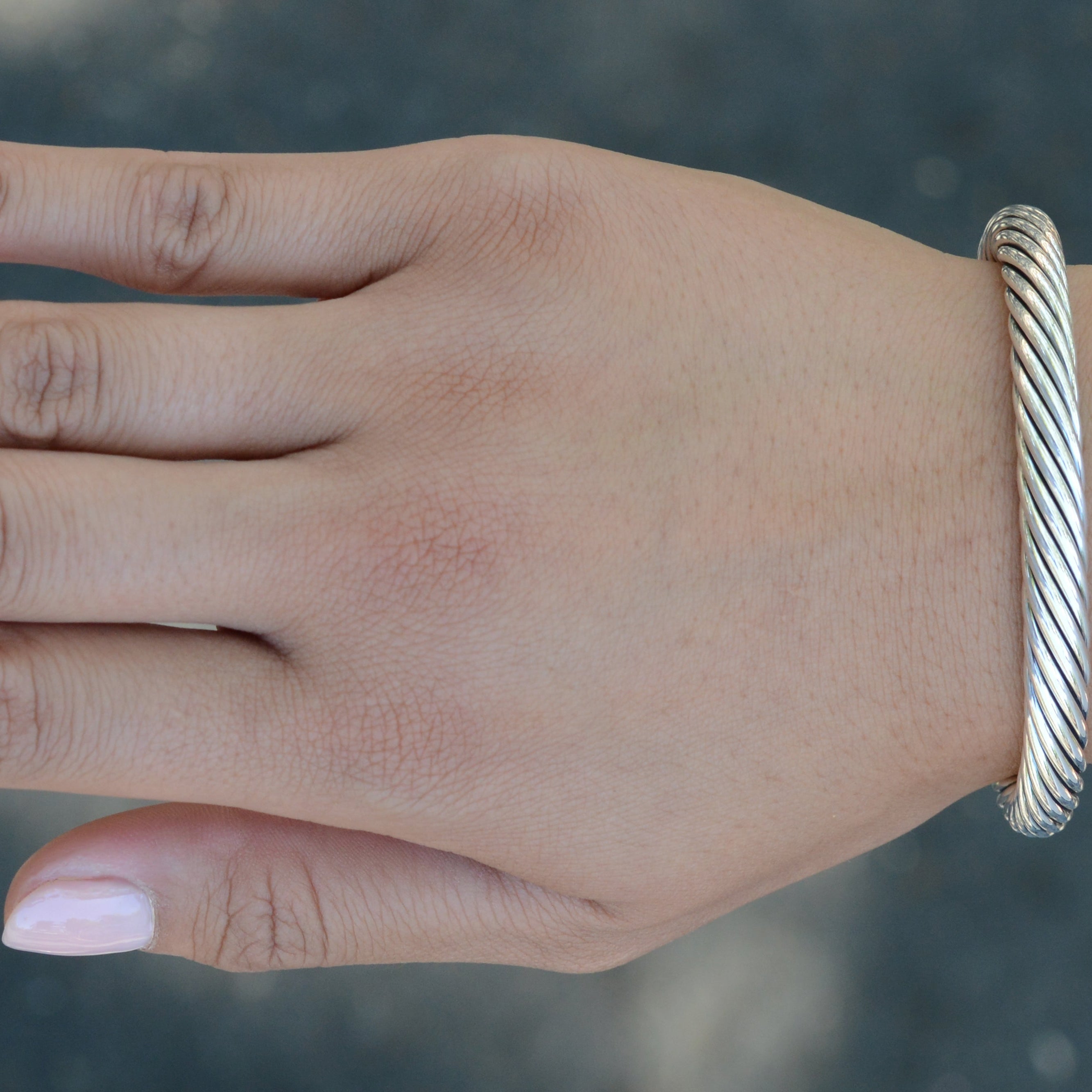 Vintage David Yurman 7mm Cable Bracelet 14k & Silver