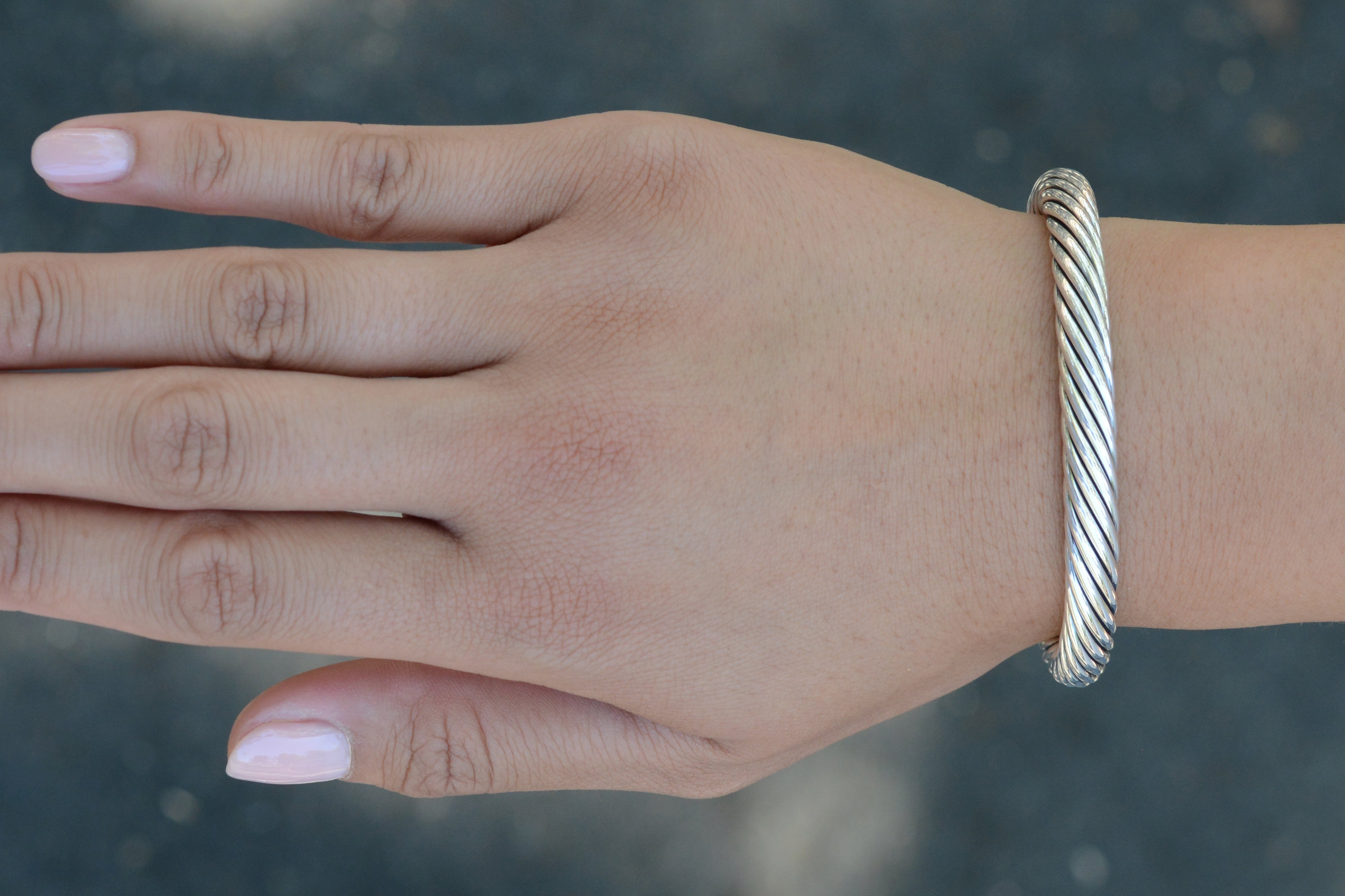 Vintage David Yurman 7mm Cable Bracelet 14k & Silver