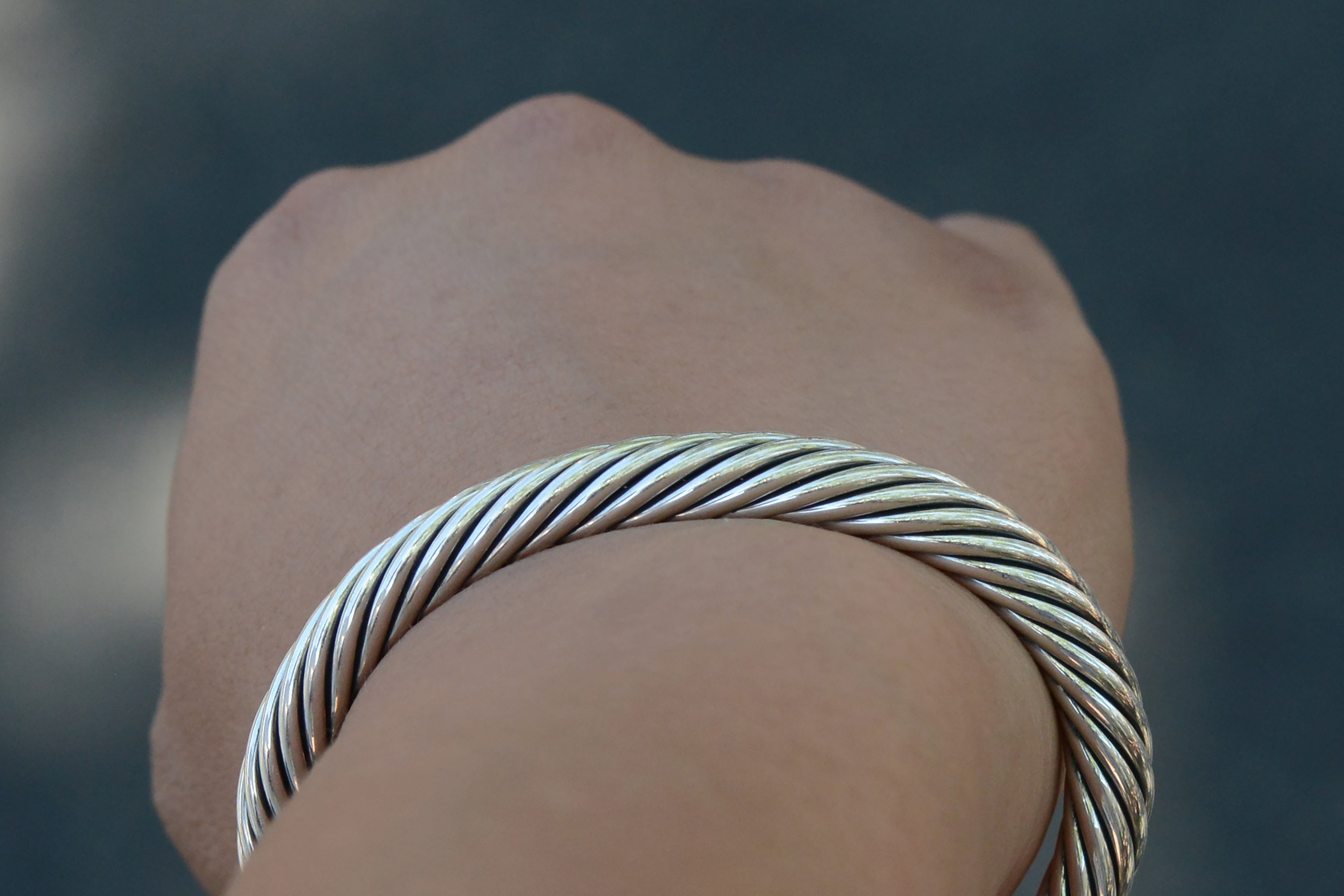 Vintage David Yurman 7mm Cable Bracelet 14k & Silver