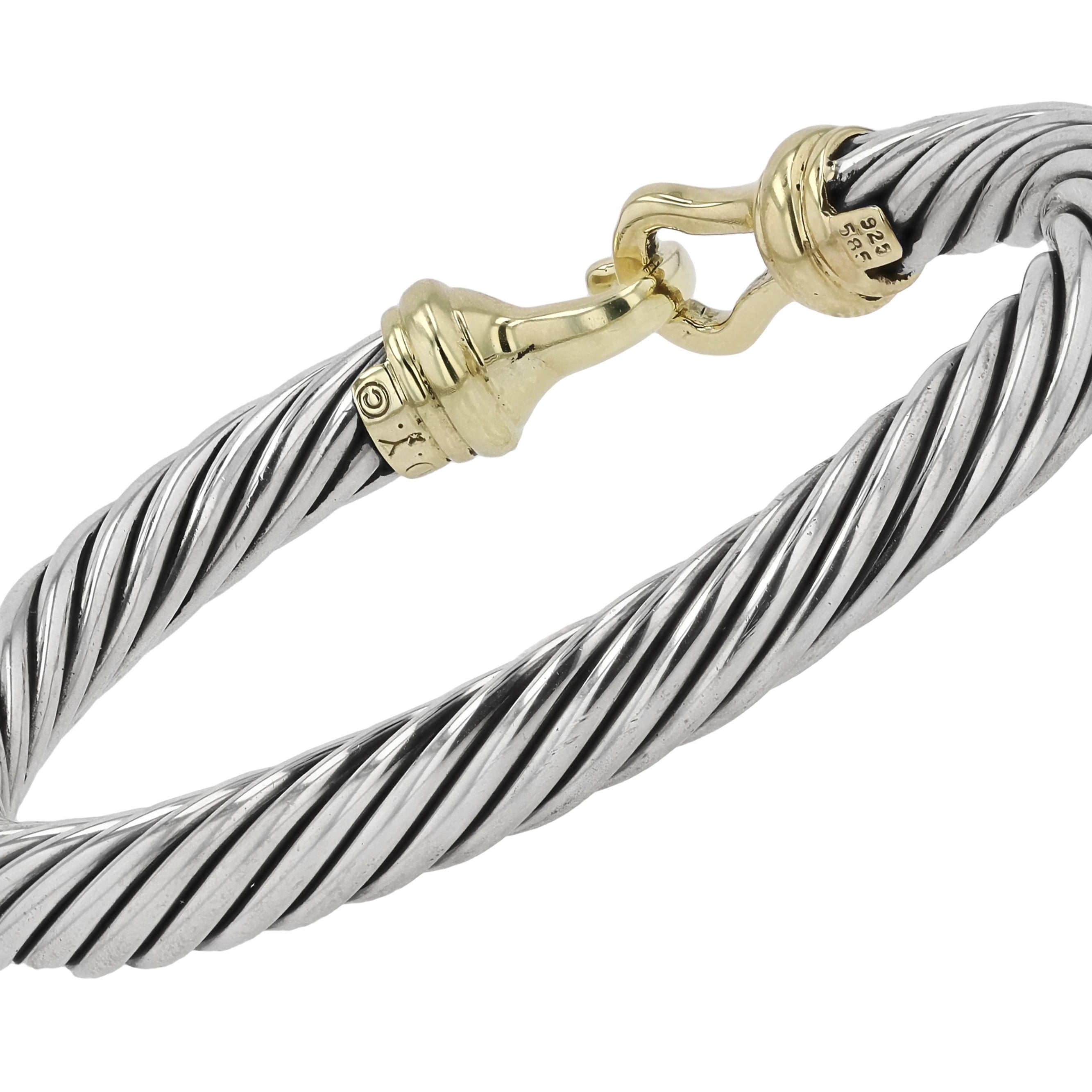 Vintage David Yurman 7mm Cable Bracelet 14k & Silver