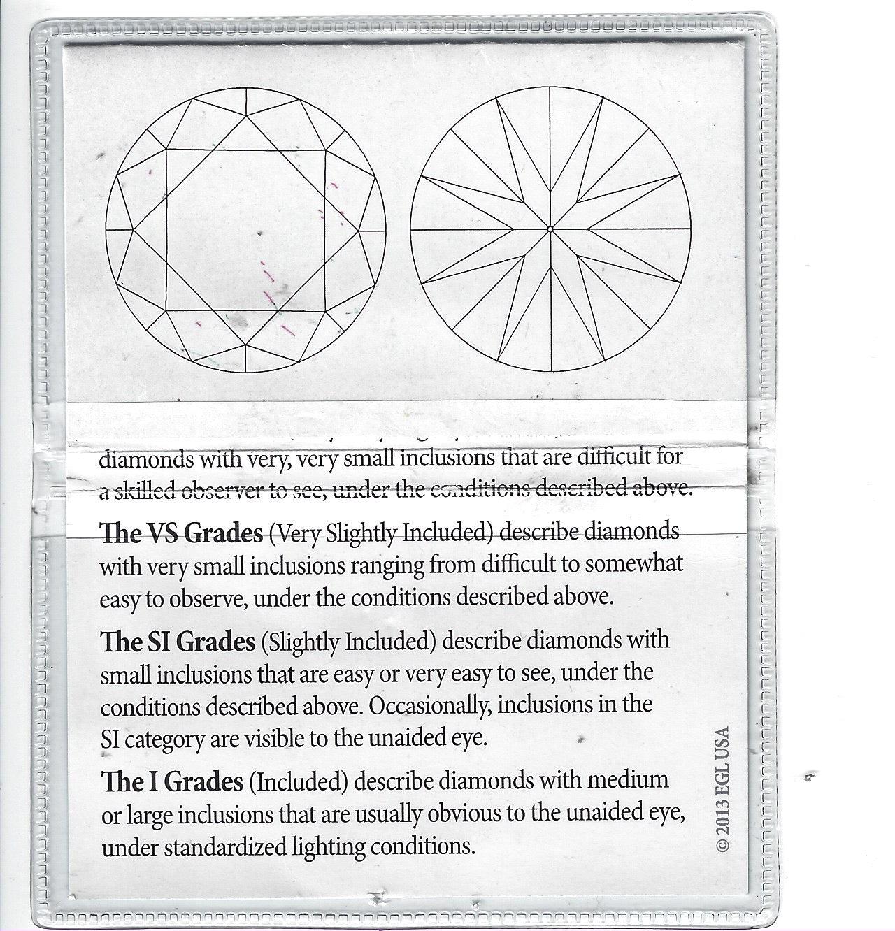 Vintage EGL Certified G SI1 0.63ct Round Diamond Trellis Engagement Ring