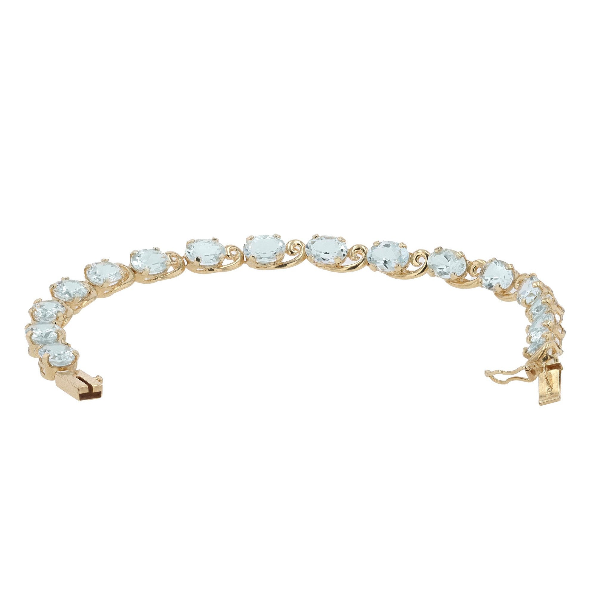 12 Carat Aquamarine Vintage Tennis Bracelet