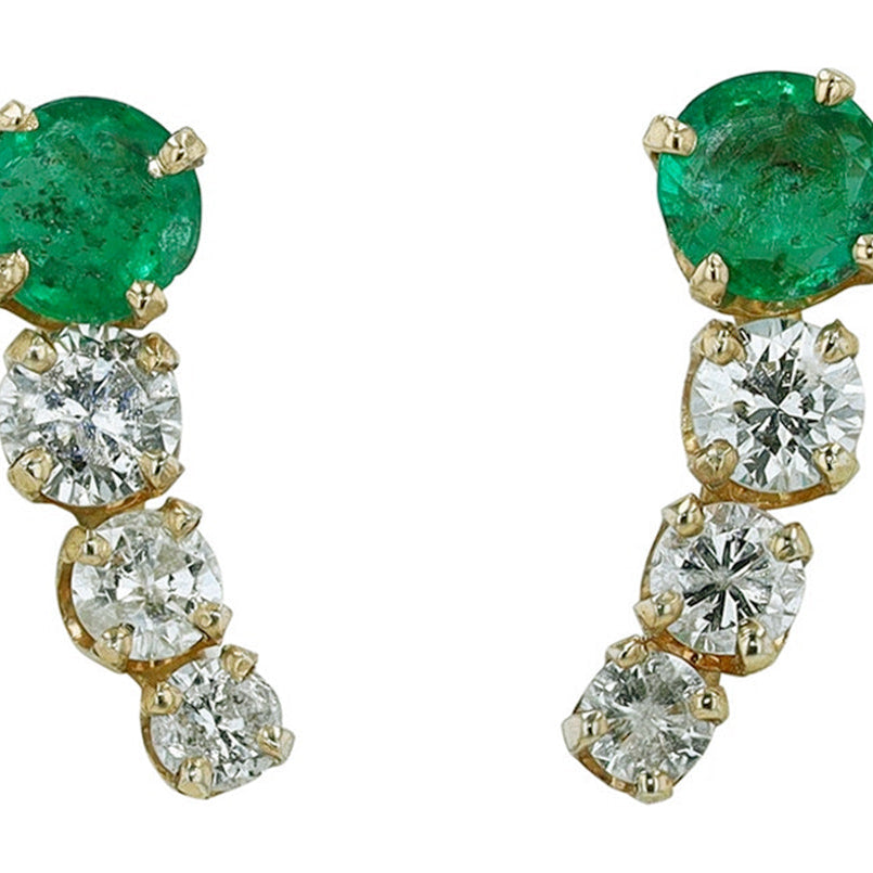 Emerald Diamond Earrings