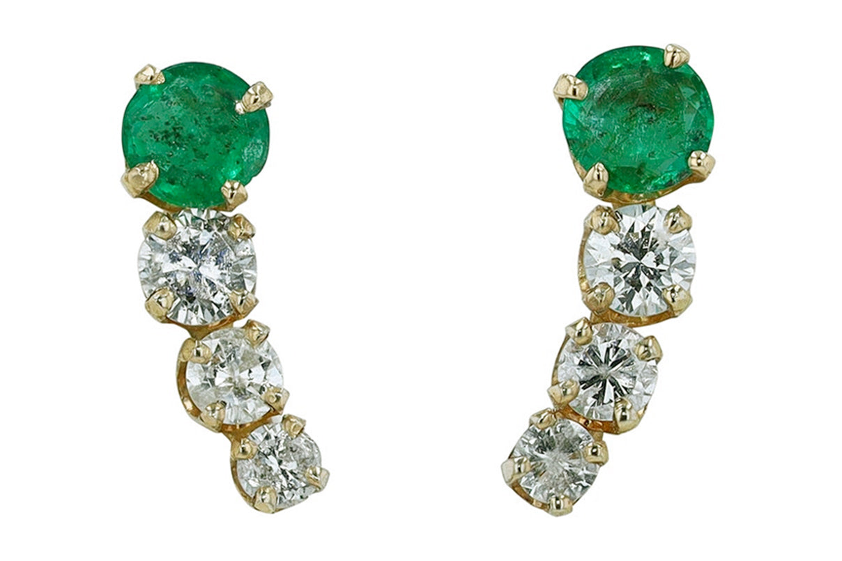 Emerald Diamond Earrings