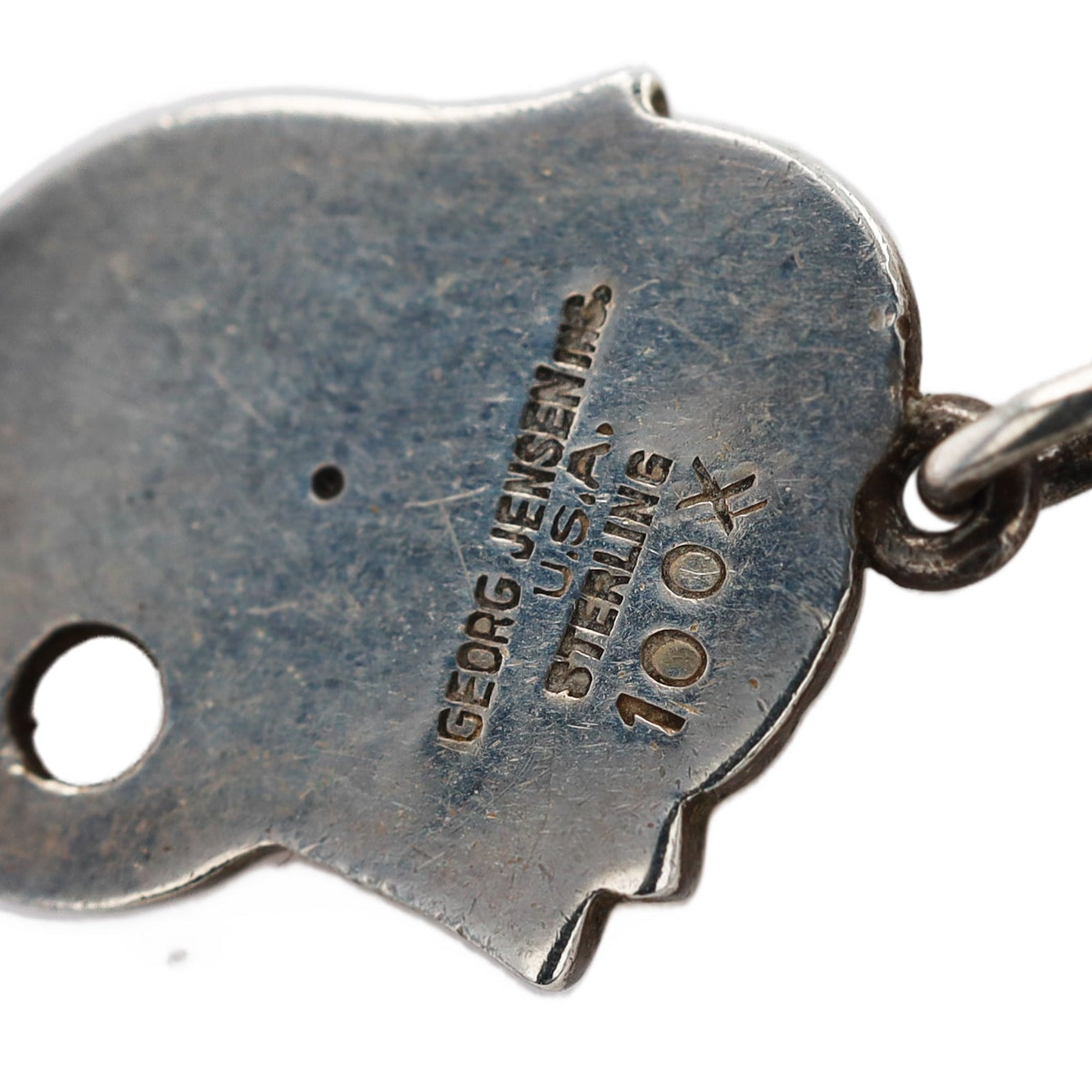 Vintage Georg Jensen Silver Tulip La Paglia Necklace