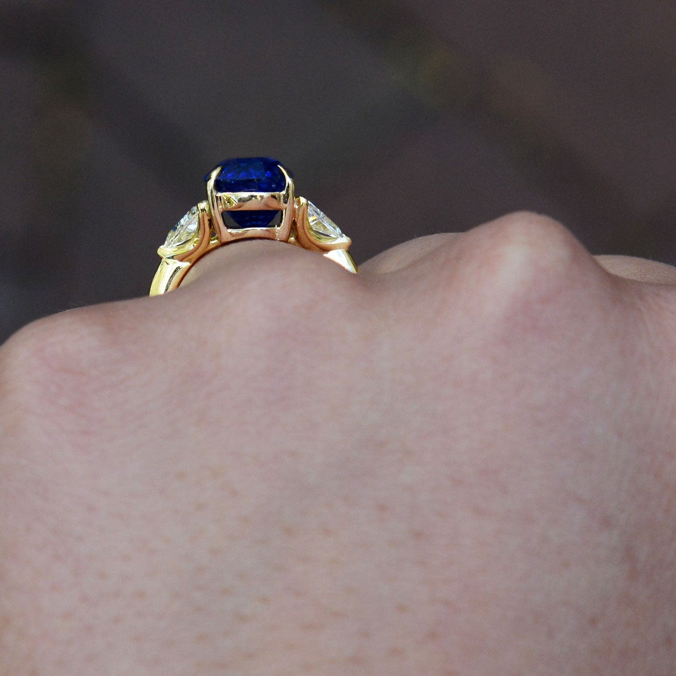Vintage GIA Certified 6 Carat Ceylon Sapphire Engagement Ring
