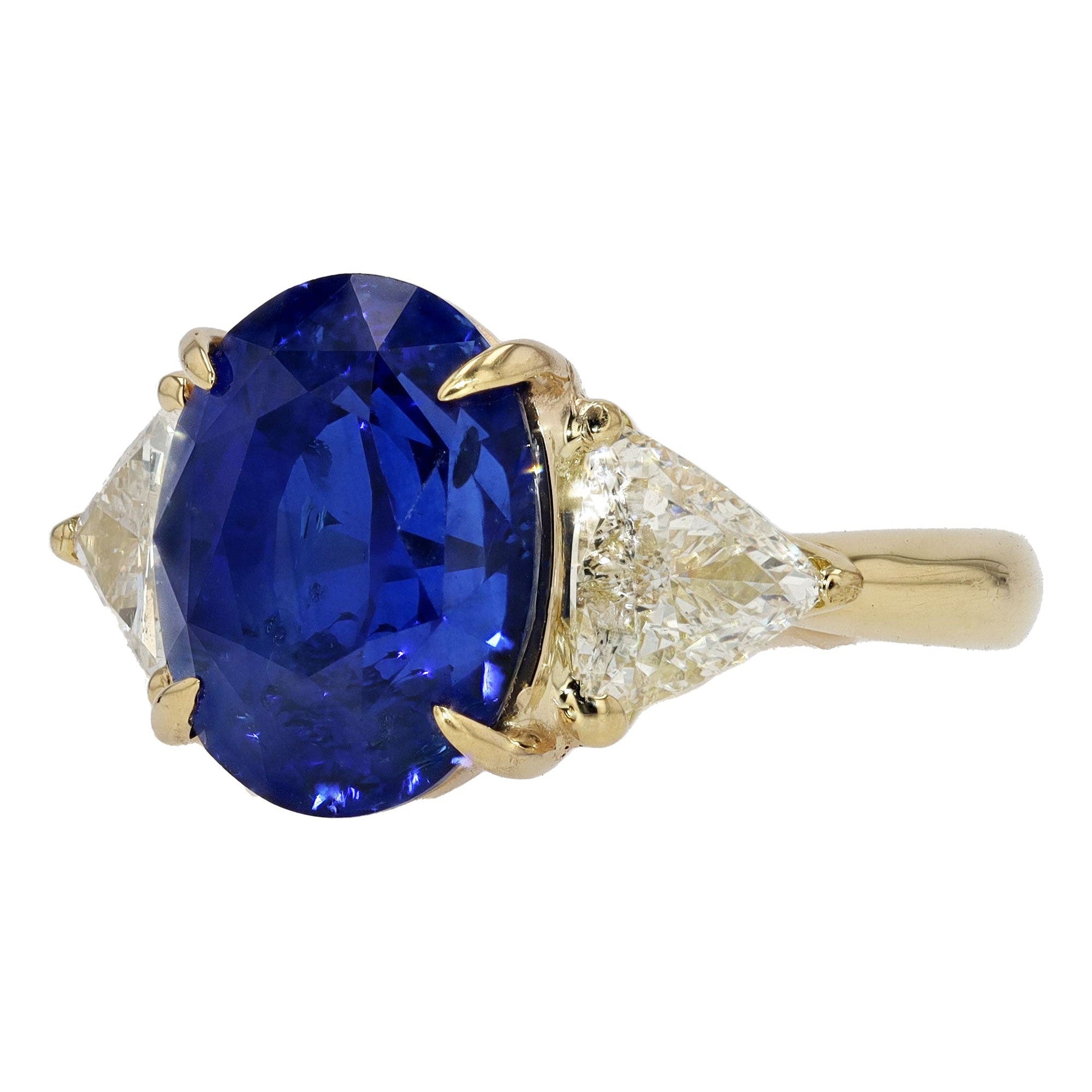 Vintage GIA Certified 6 Carat Ceylon Sapphire Engagement Ring