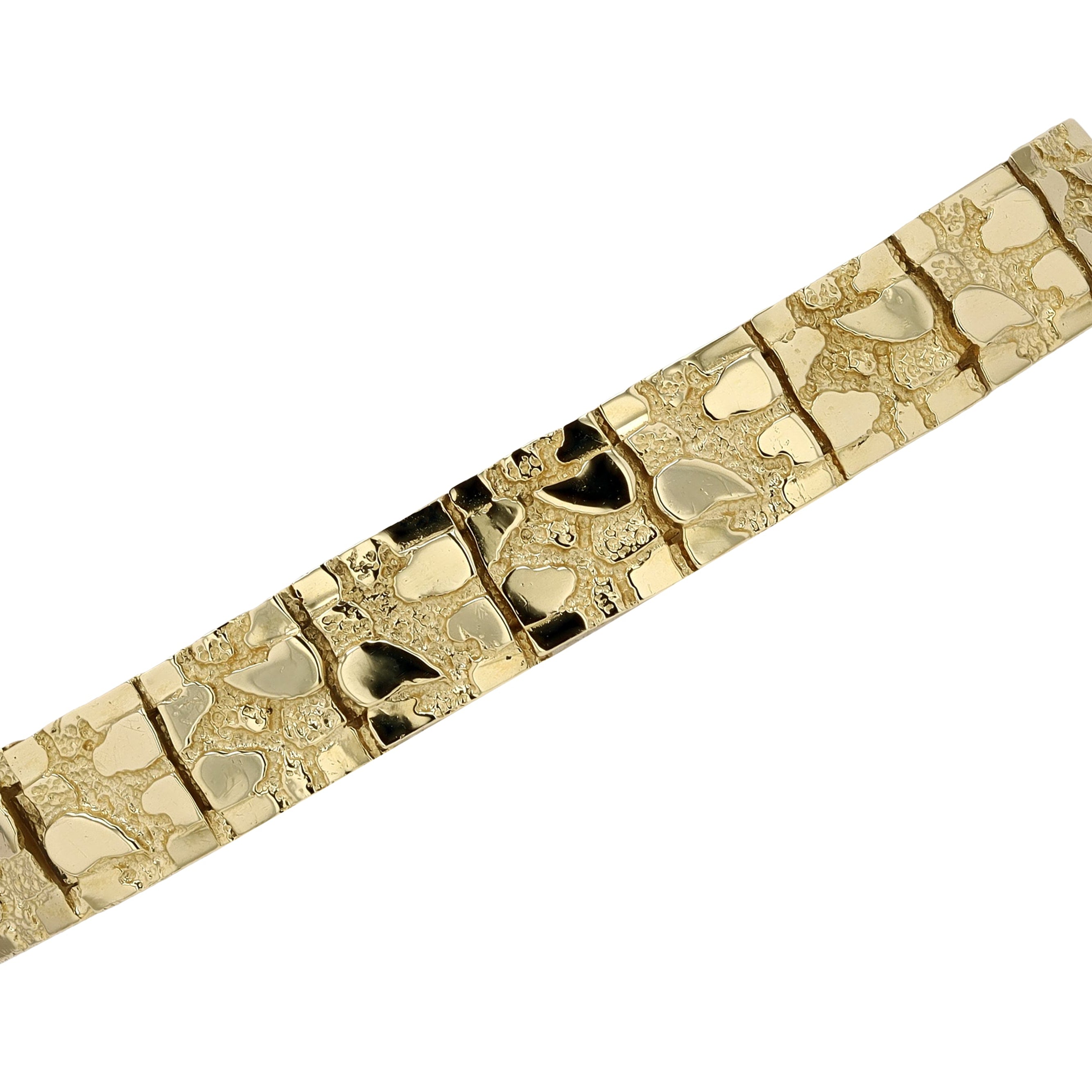 Vintage Heavy 14K Gold Nugget Bracelet