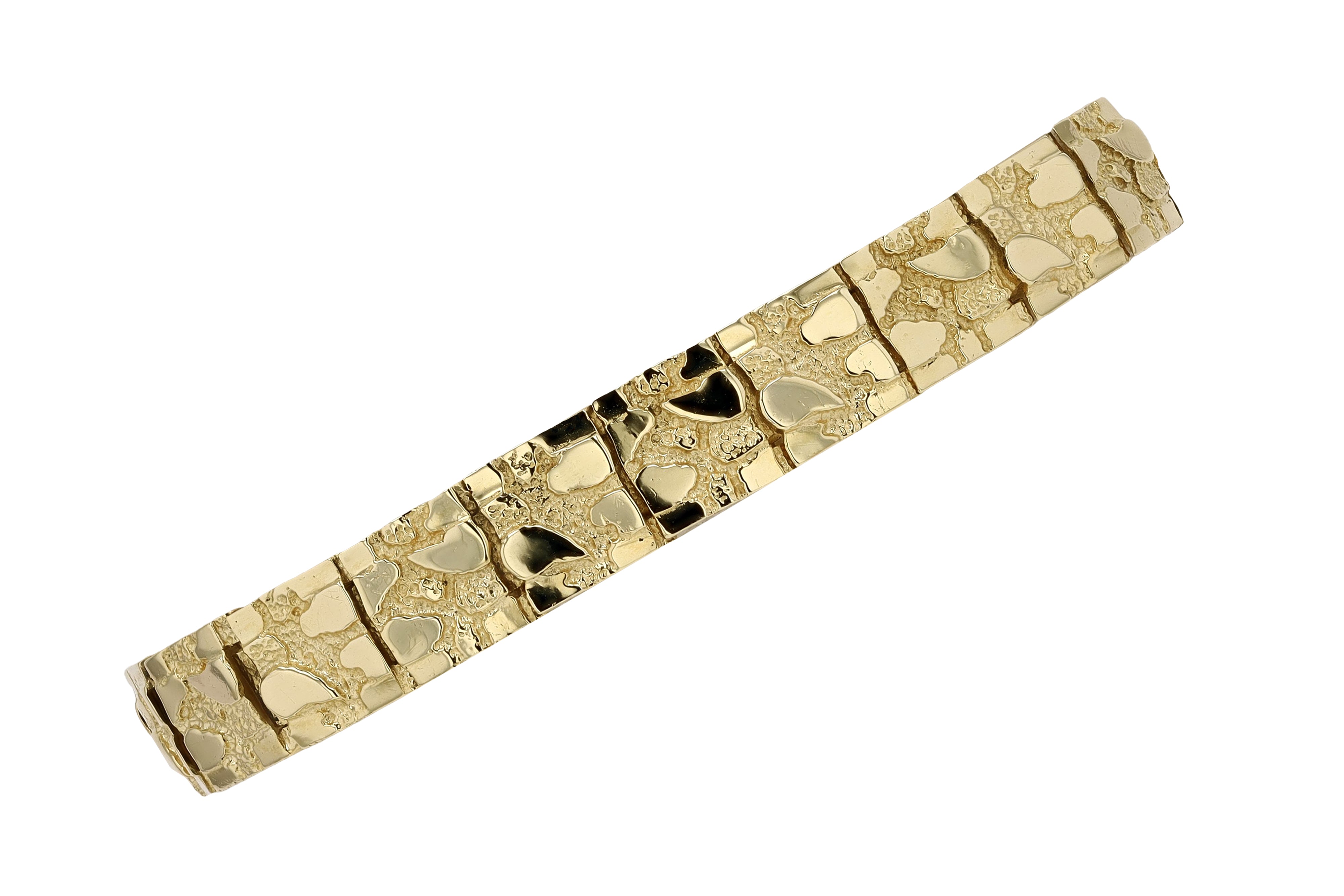 Vintage Heavy 14K Gold Nugget Bracelet