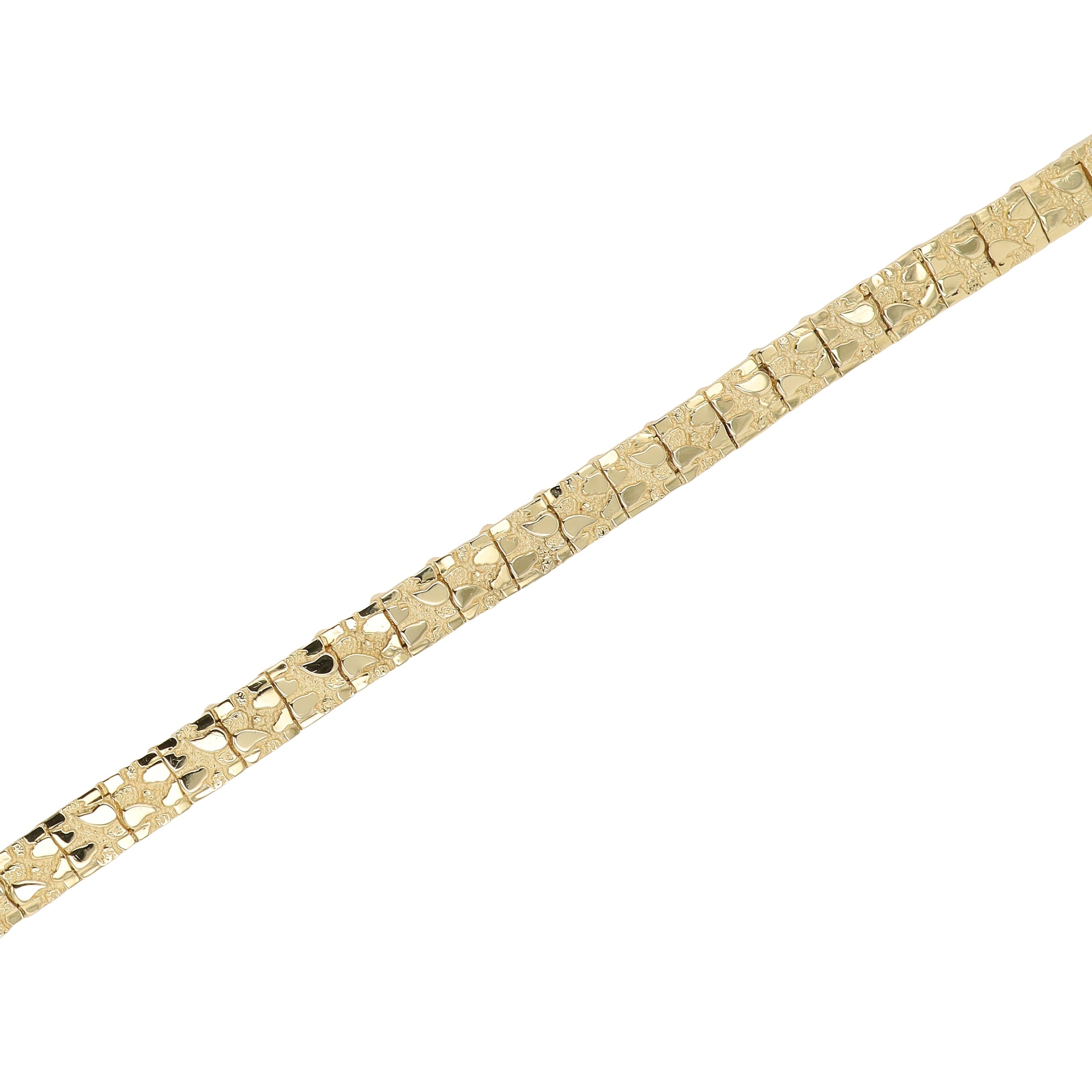 Vintage Heavy 14K Gold Nugget Bracelet