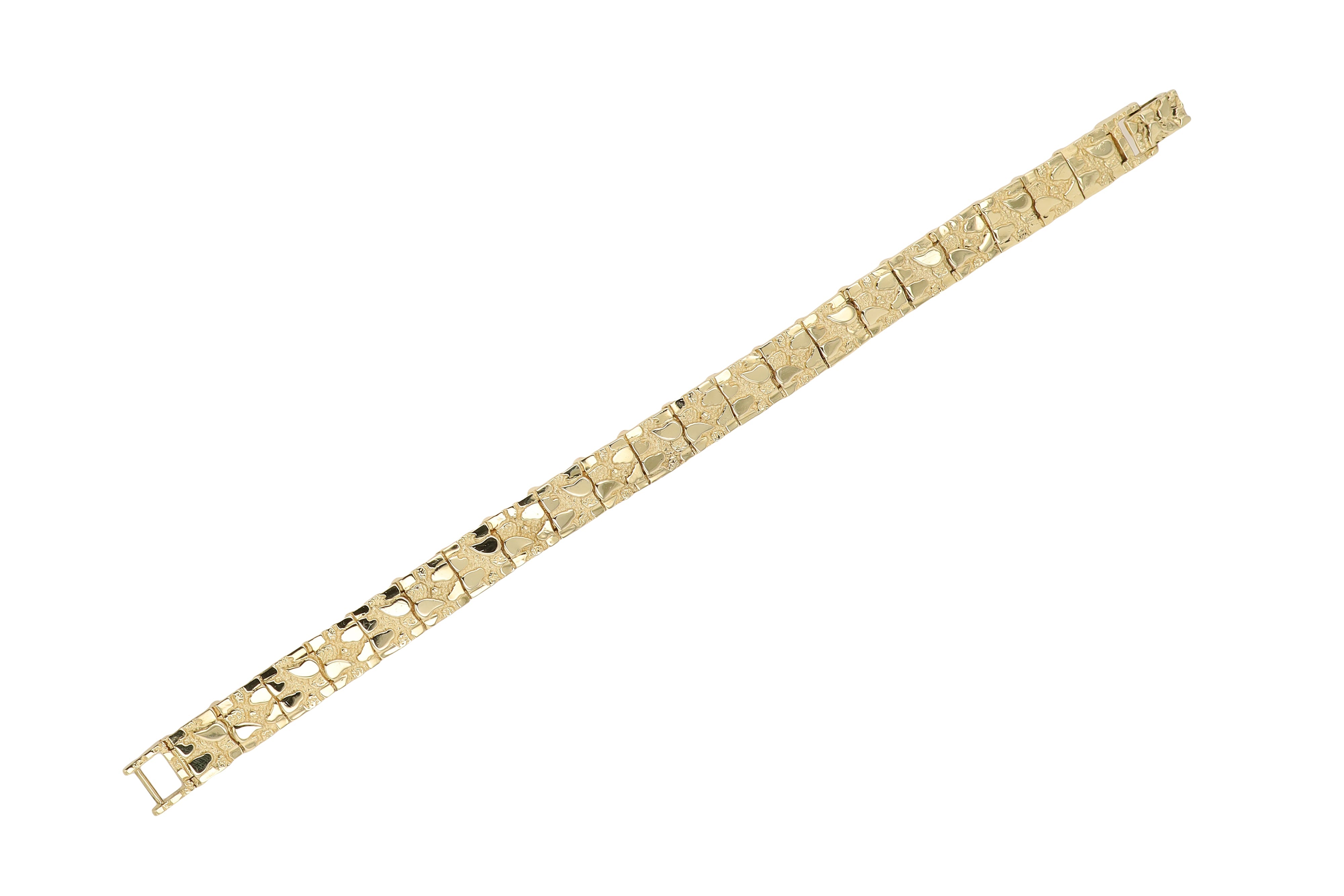 Vintage Heavy 14K Gold Nugget Bracelet
