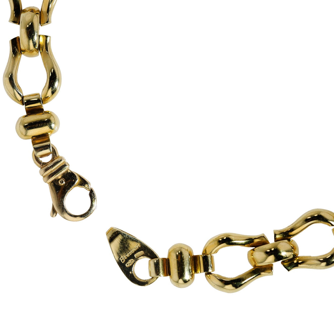 Vintage Italian 18k Yellow Gold Horsebit Equestrian Collar Necklace