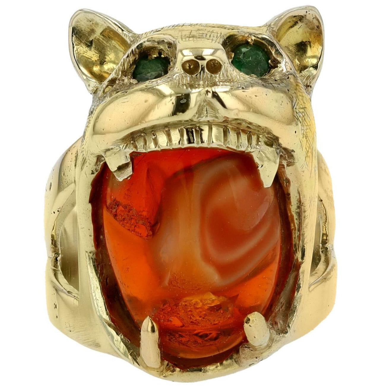 Mythological Nagual Jaguar Vintage Ring