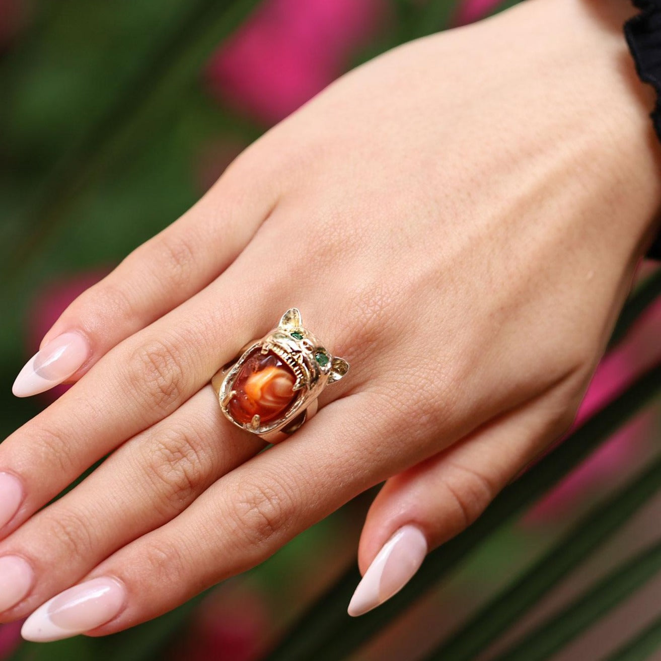 Mythological Nagual Jaguar Vintage Ring